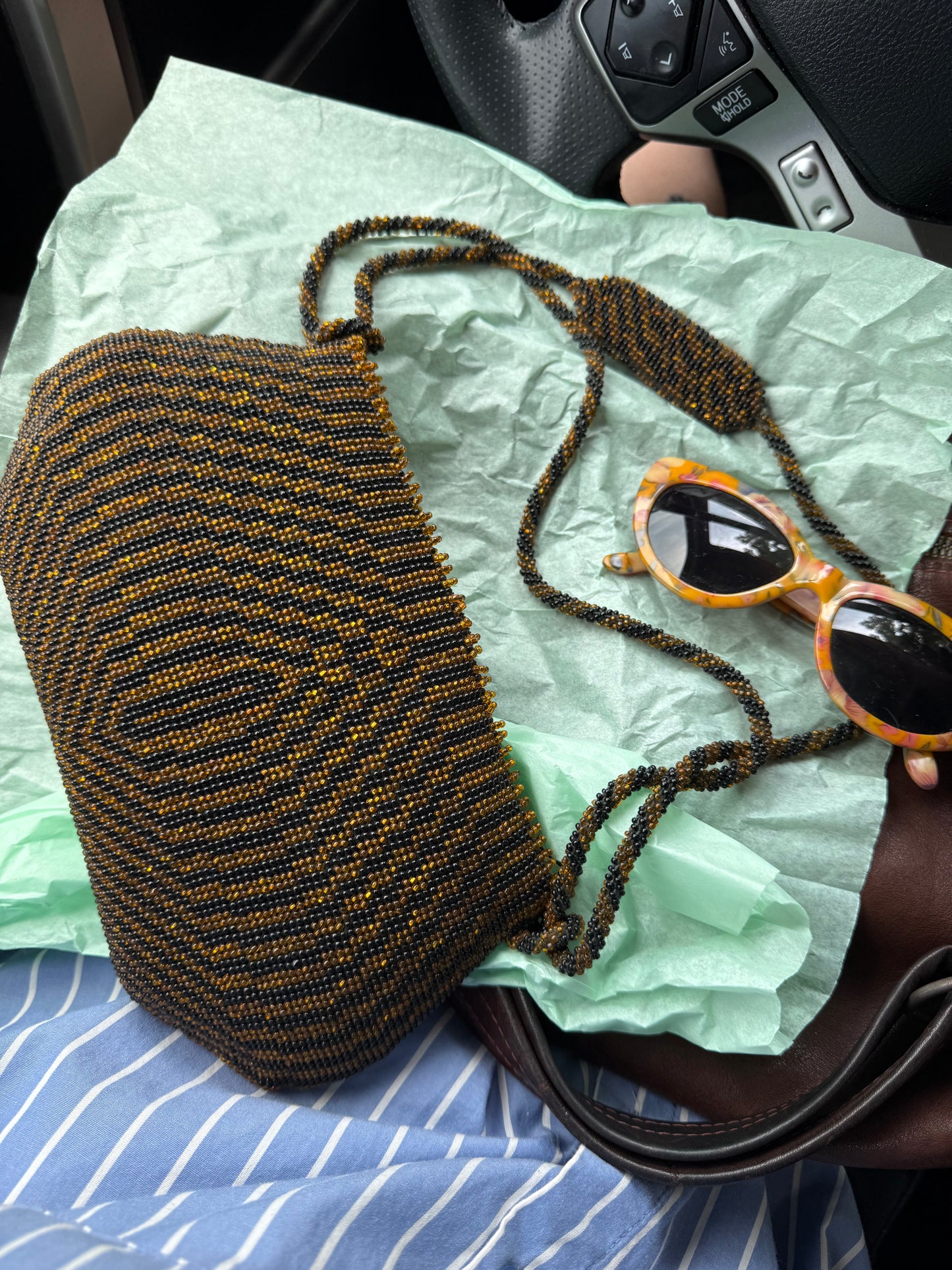 Hand Beaded Vintage Purse