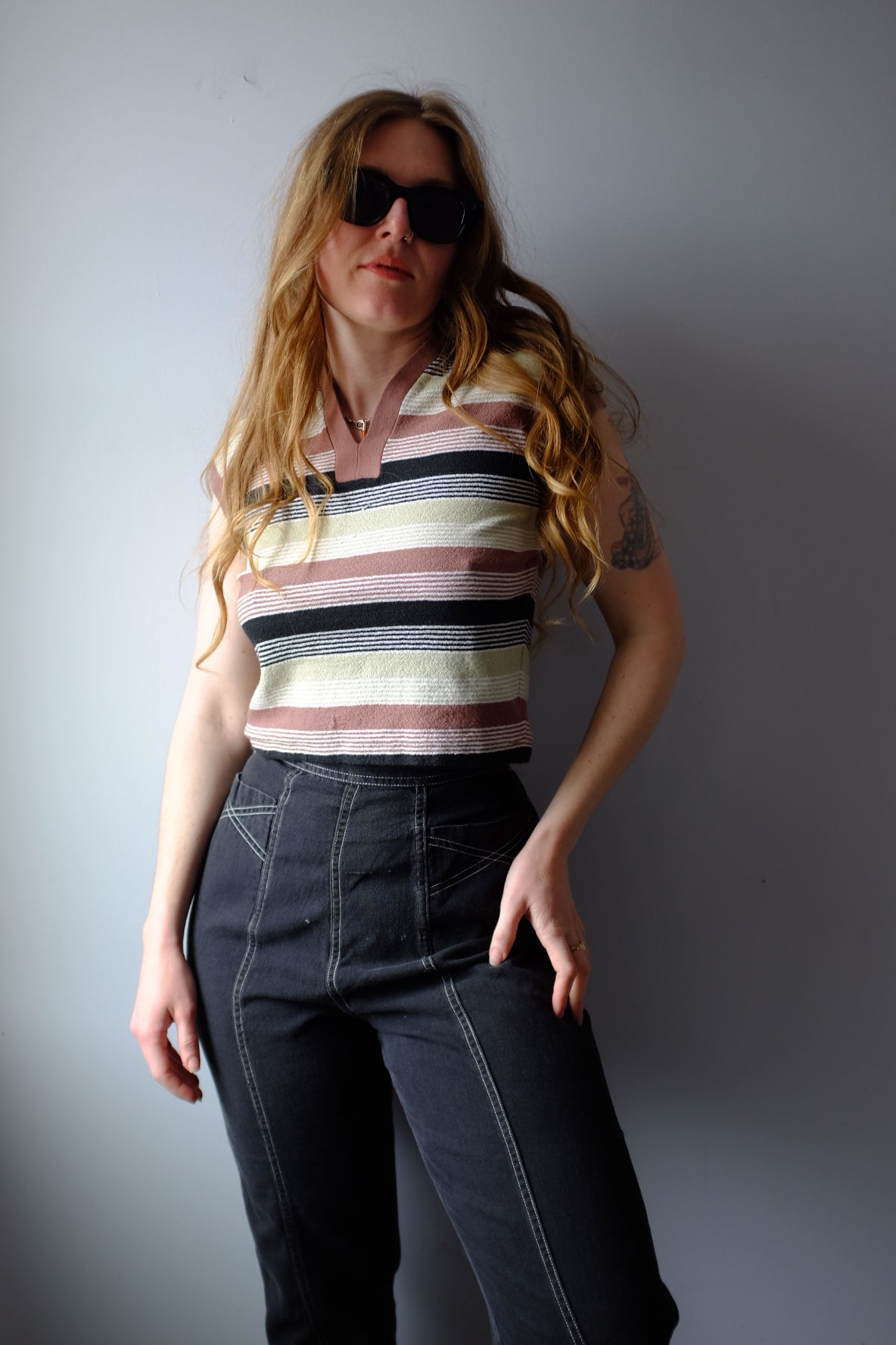 1940s/1950s Jantzen Striped Top S