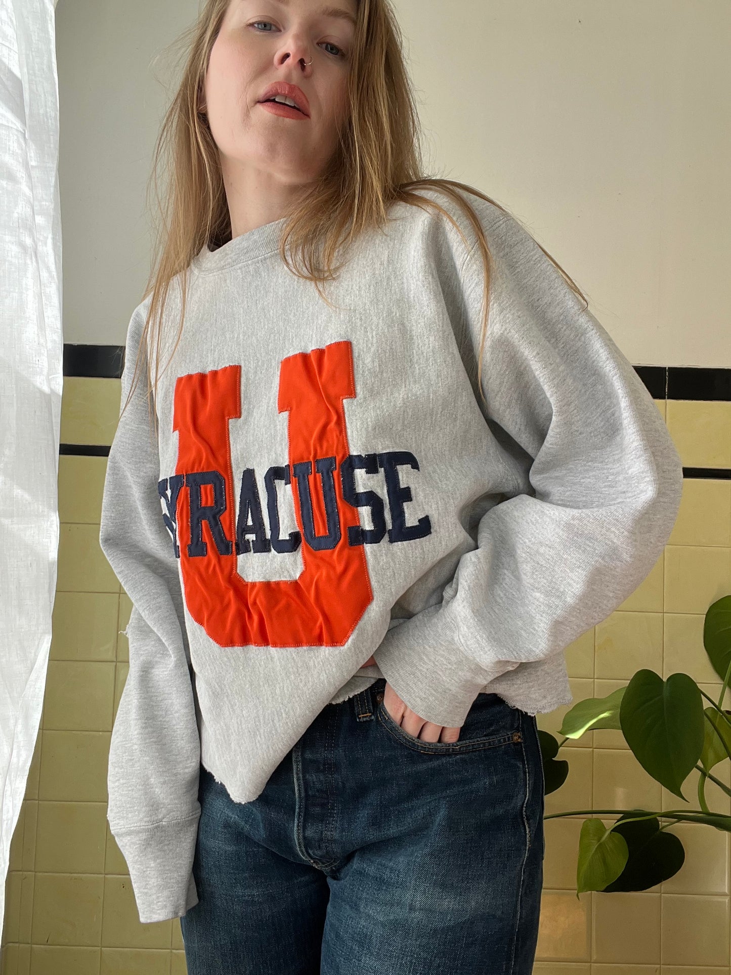 1970's Syracuse University Reverse Weave Crewneck L/XL