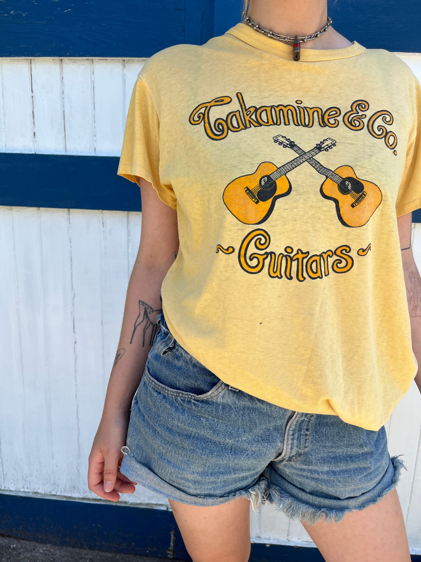 Vintage 1970s Takamine and Co Guitar Tee