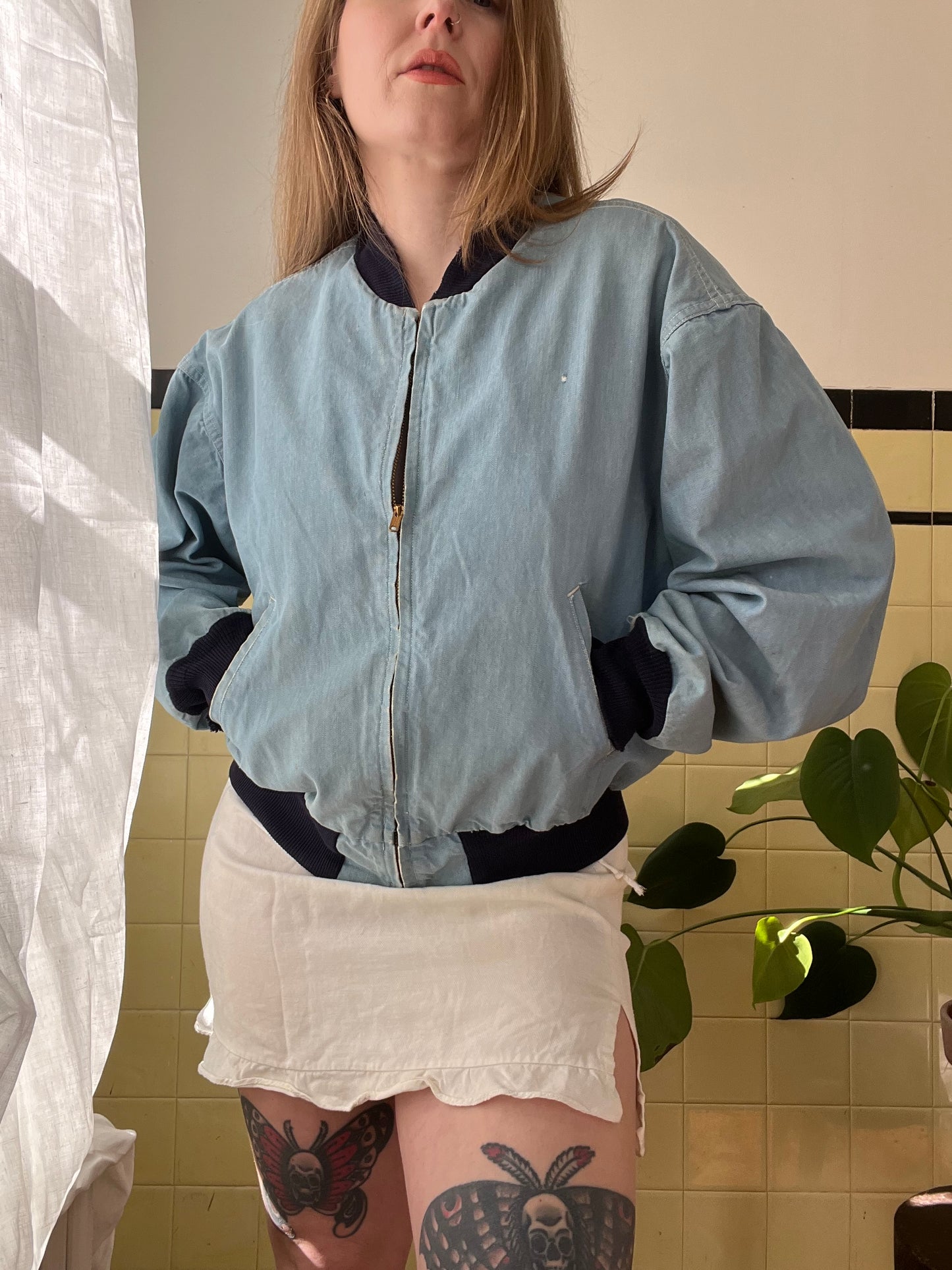 1960's Chambray Selvedge Zip Up Jacket