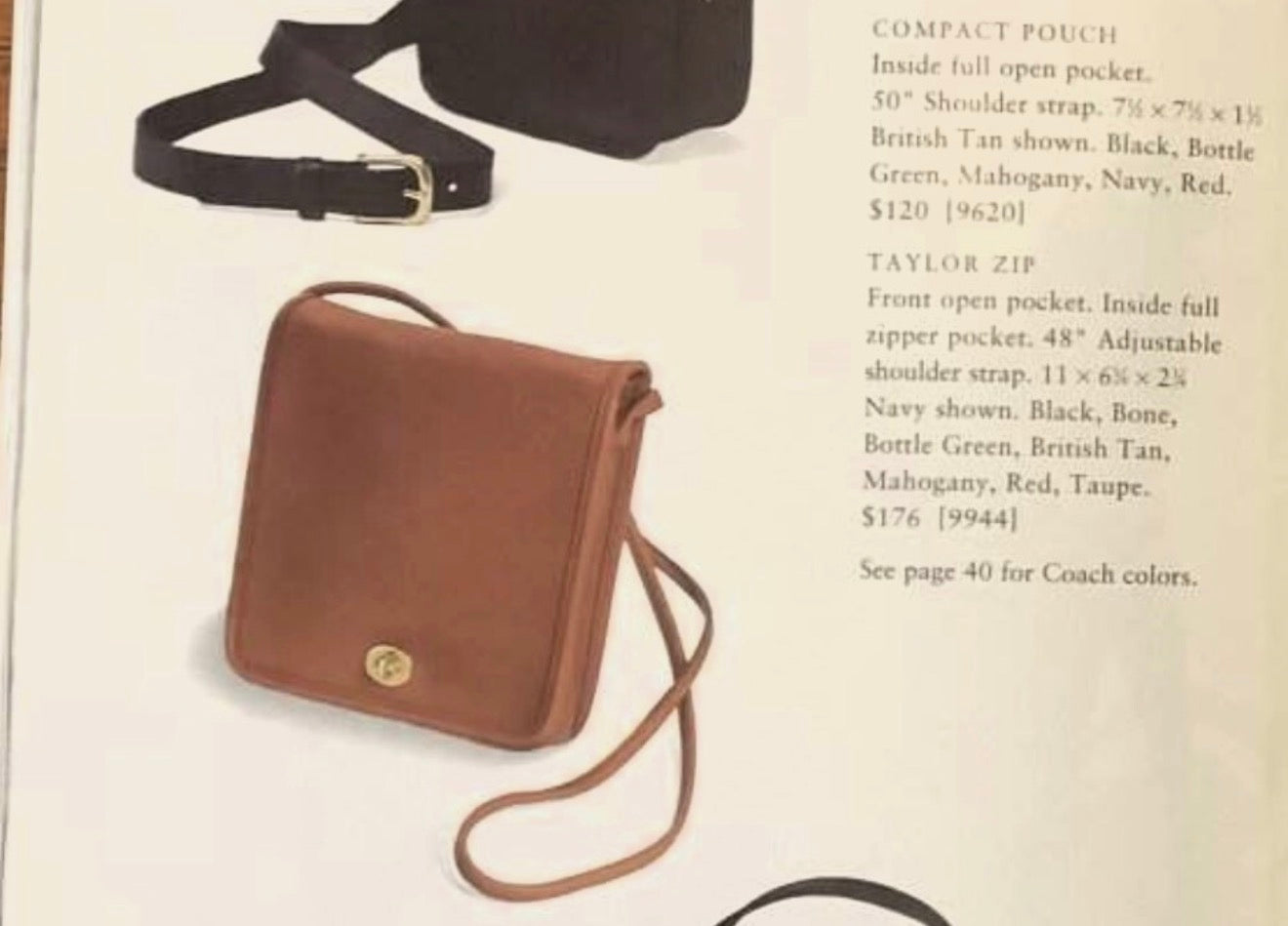 Coach Compact Pouch Brown Leather Crossbody