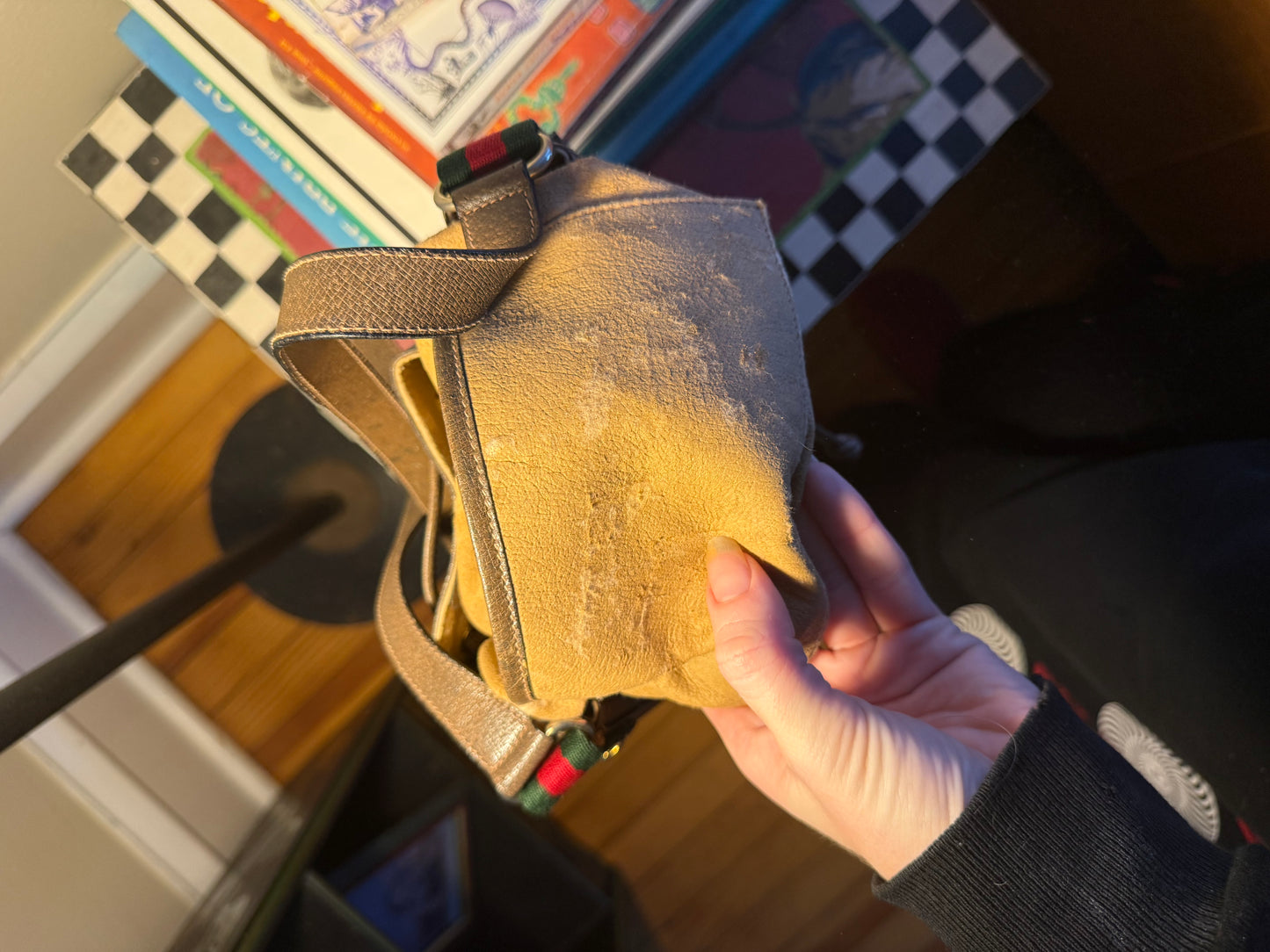 1980s Gucci GG Shoulder Bag