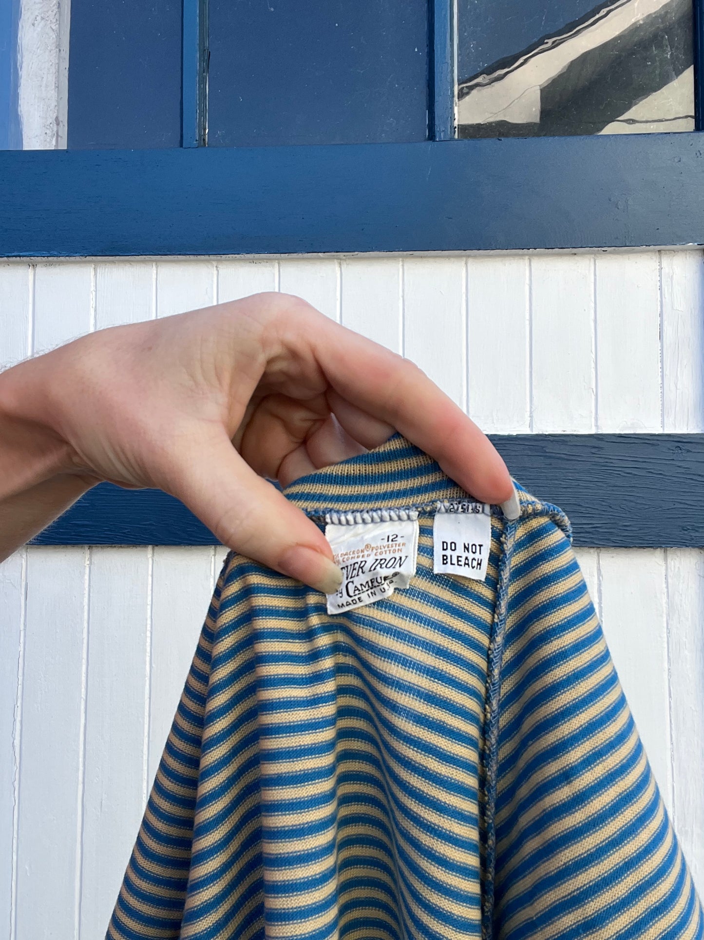 1970s Blue Striped Tee XS/S