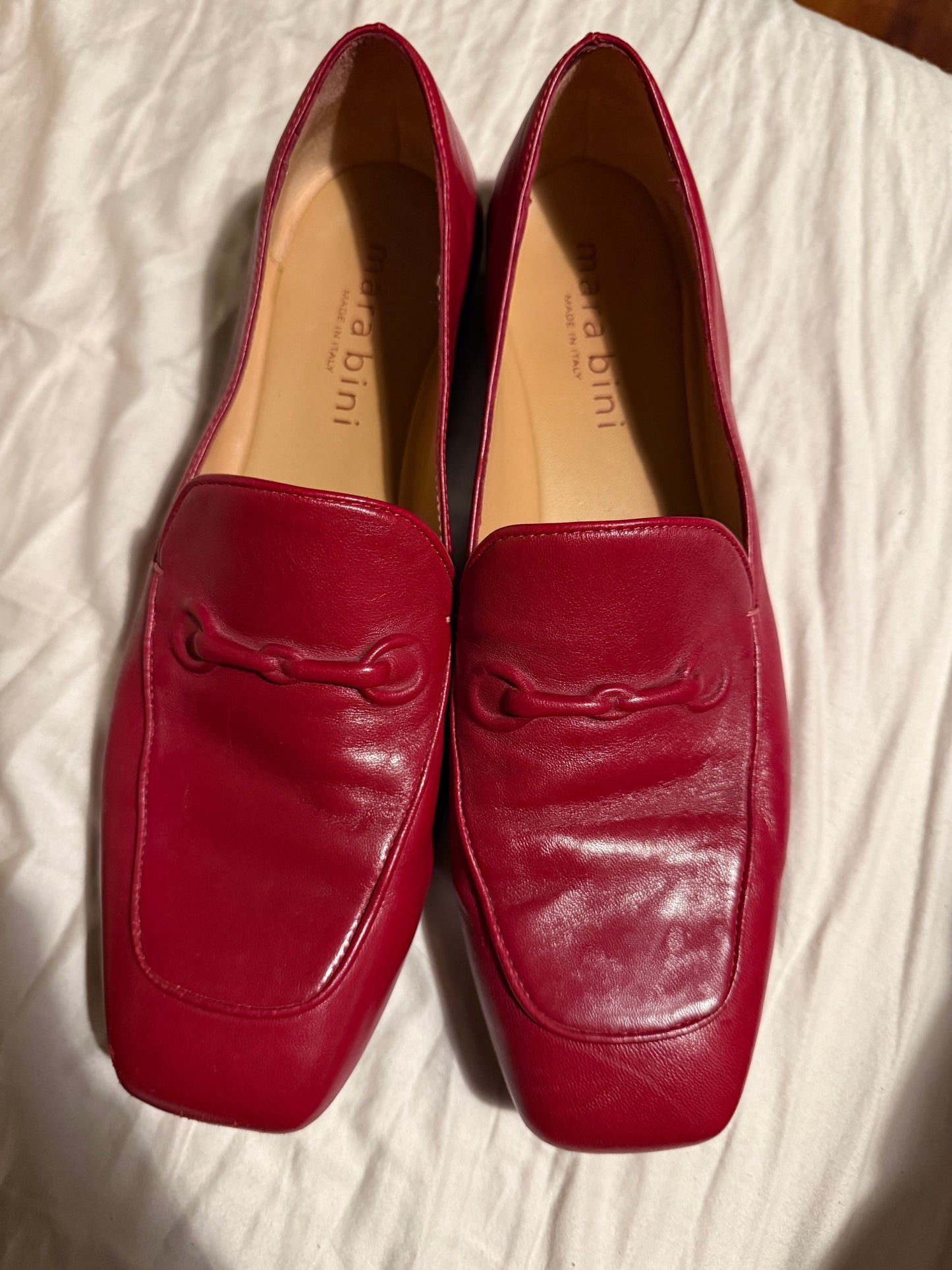 Mara Bini Red Loafers 40, 9/9.5