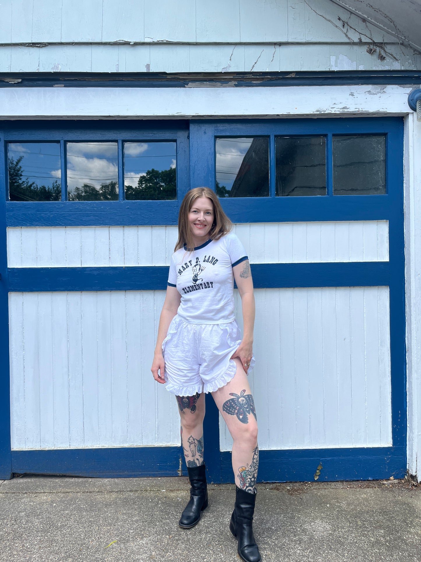 Vintage 1960s Mary D Lang Elementary Devil T Shirt