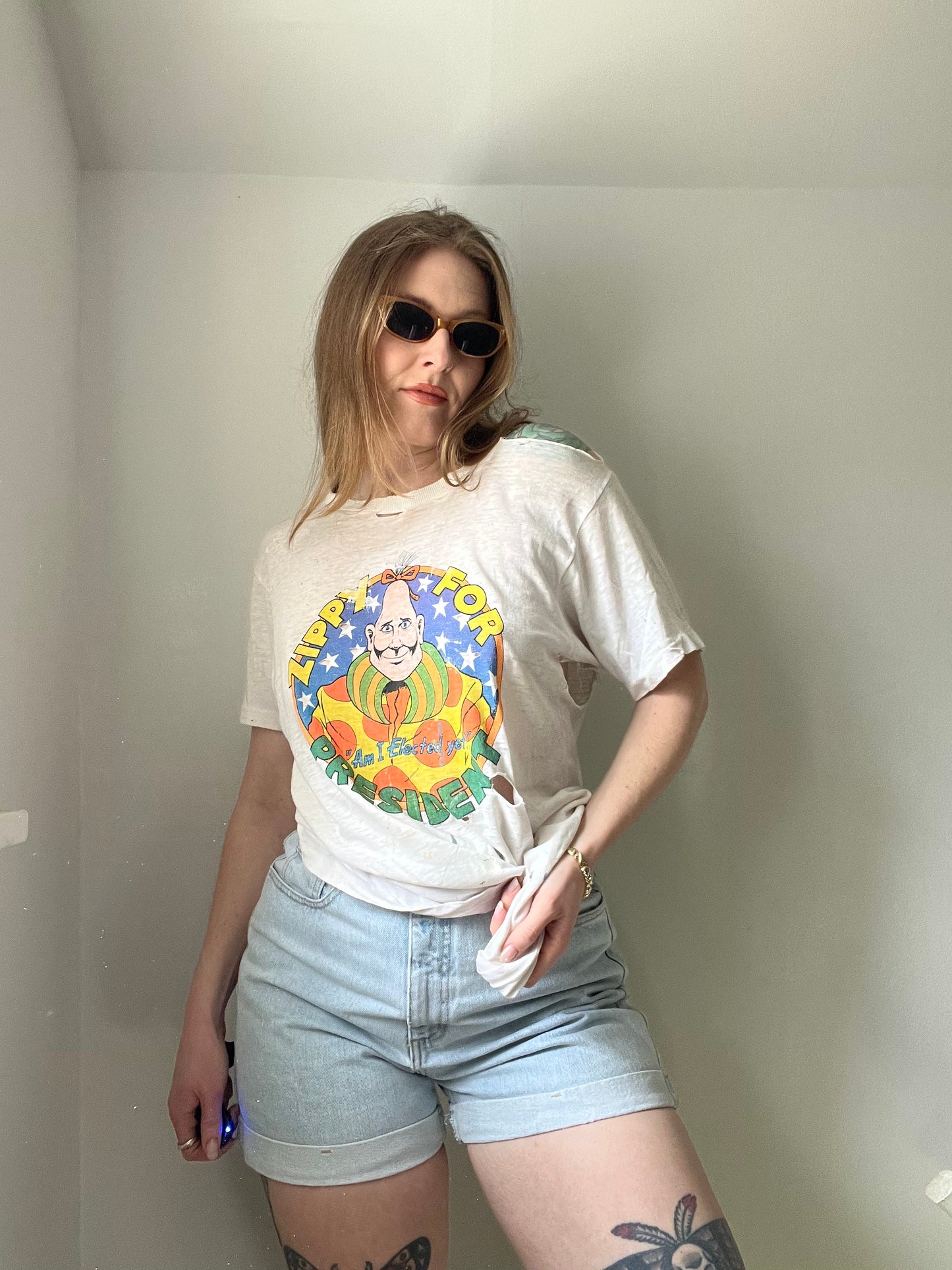 1970s/1980s Zippy for President Thrashed Tee M/L
