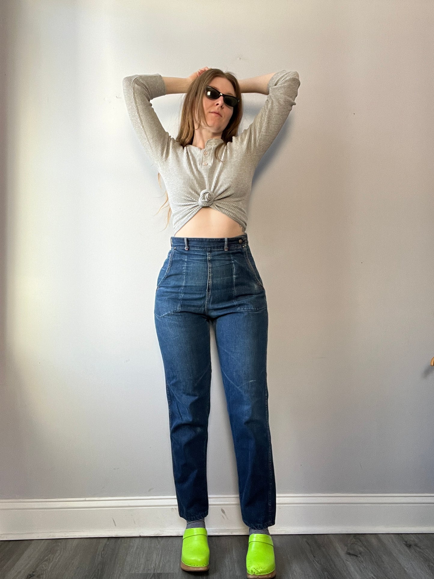 Vintage 1940s 1950s Side Zips 27”/28”