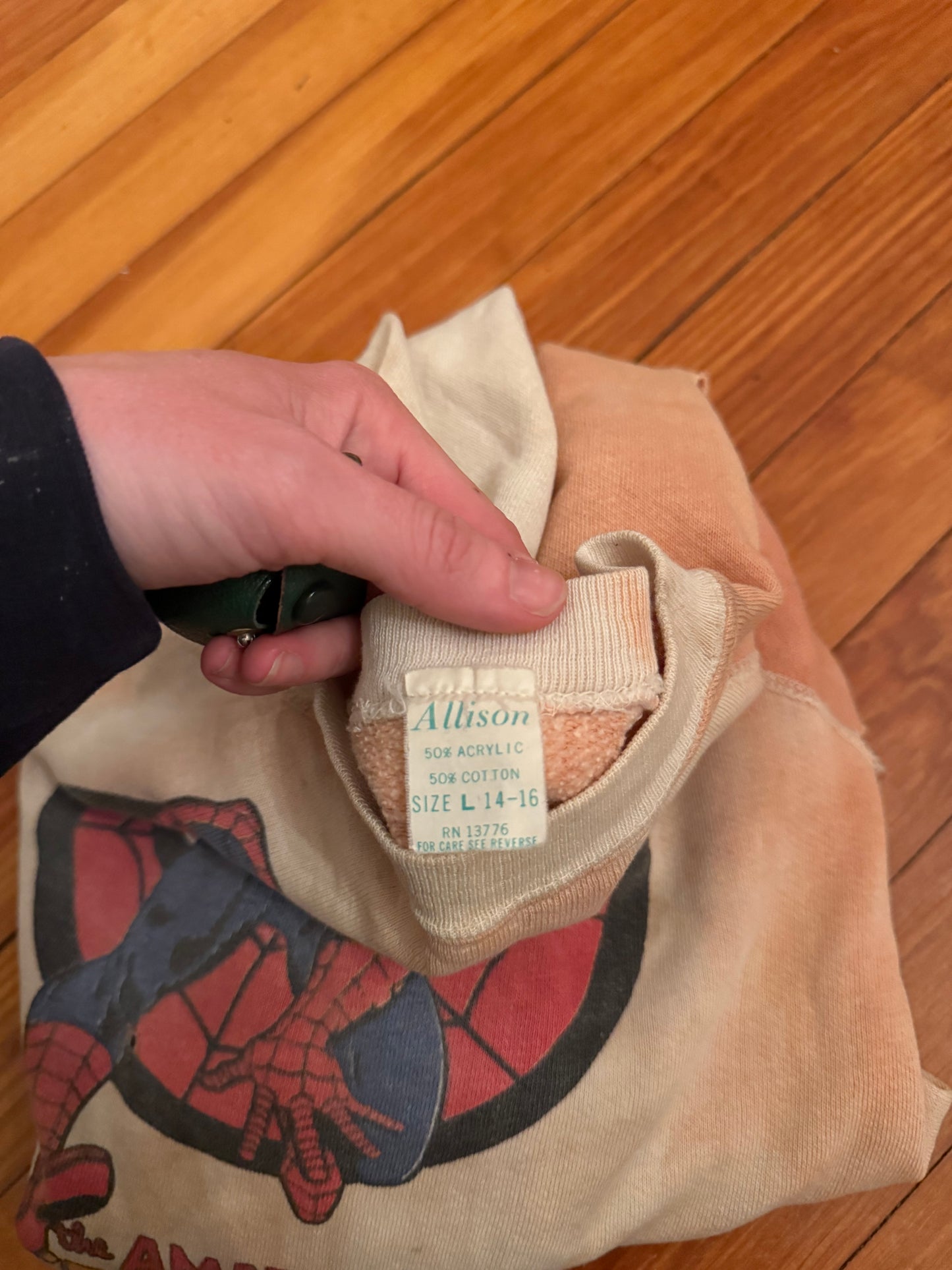 1960s Distressed Spider-Man Crewneck XS/S