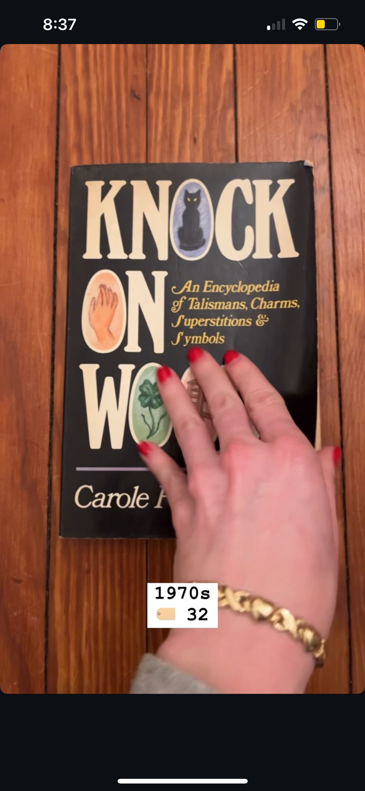 Vintage Knock On Wood Book