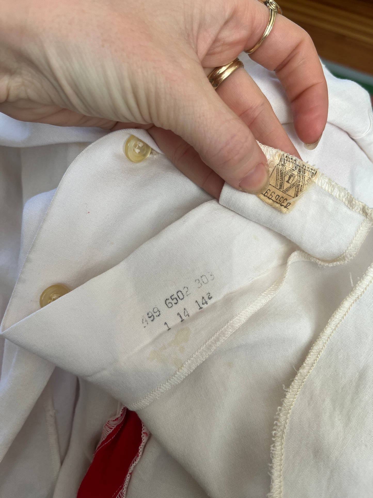Vintage 1940s Loop Collar Bowling Shirt Chain Stitched