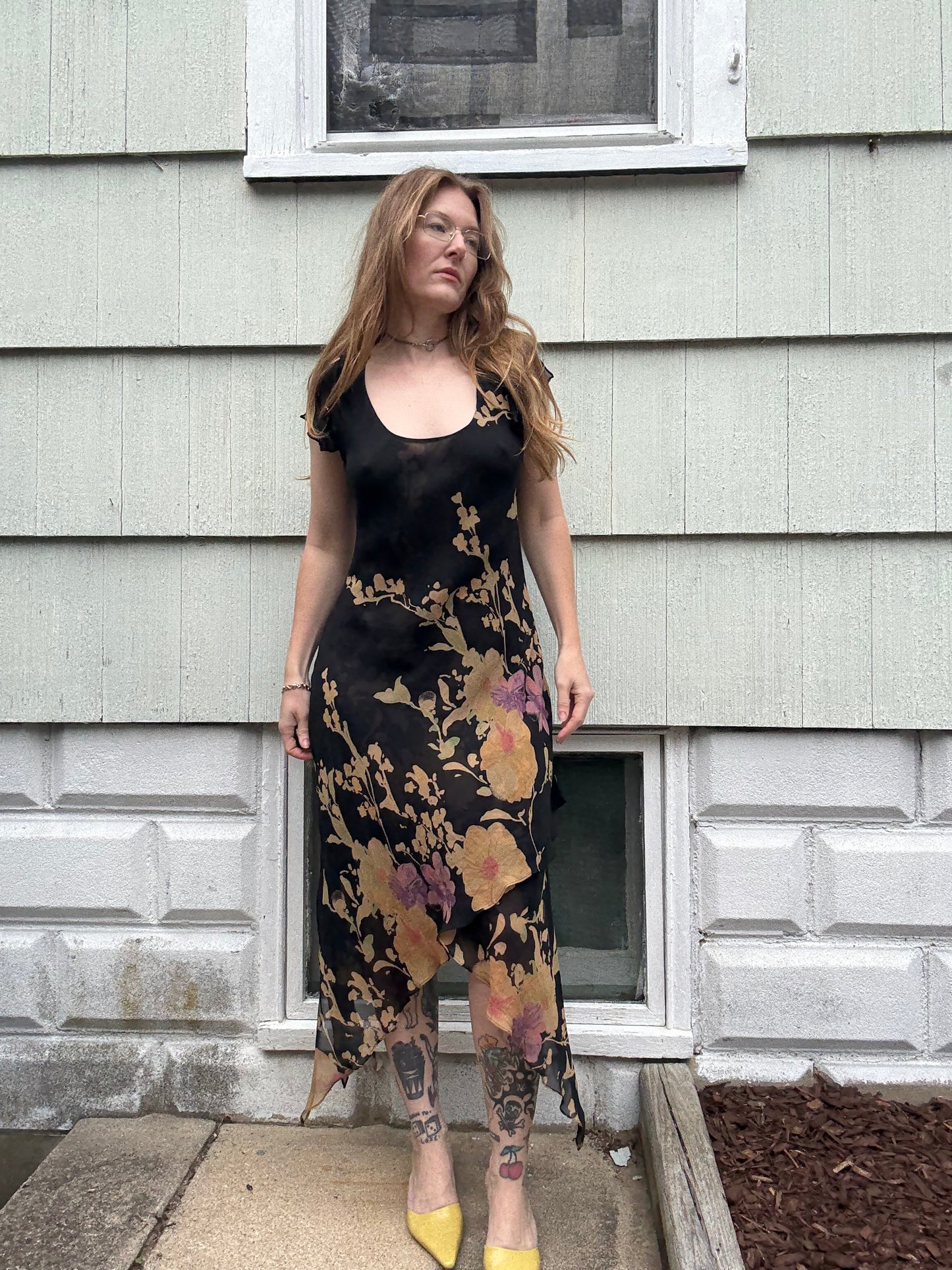 100% Silk Floral Silk Dress