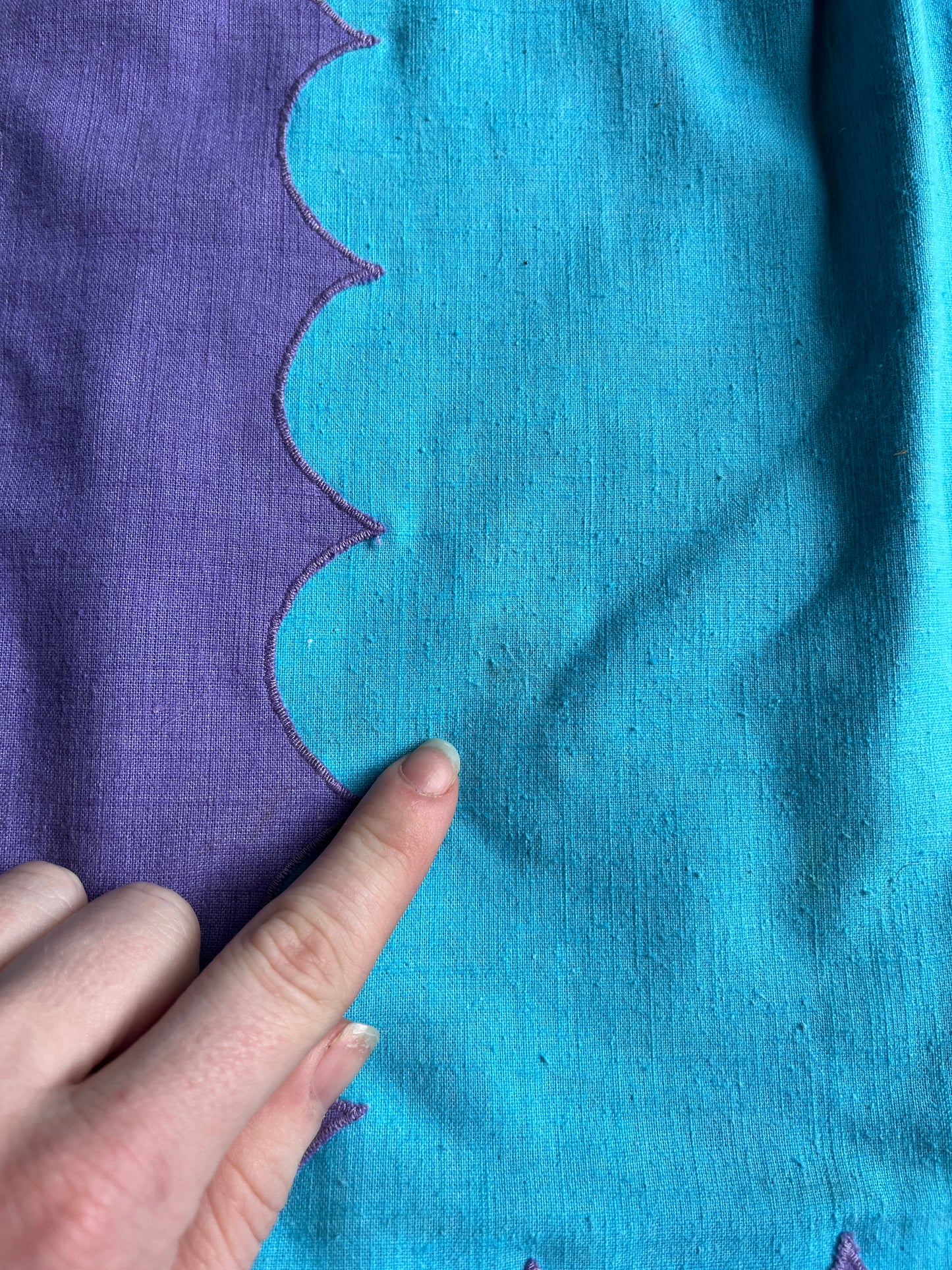 1970s Blue and Purple Skort 26”