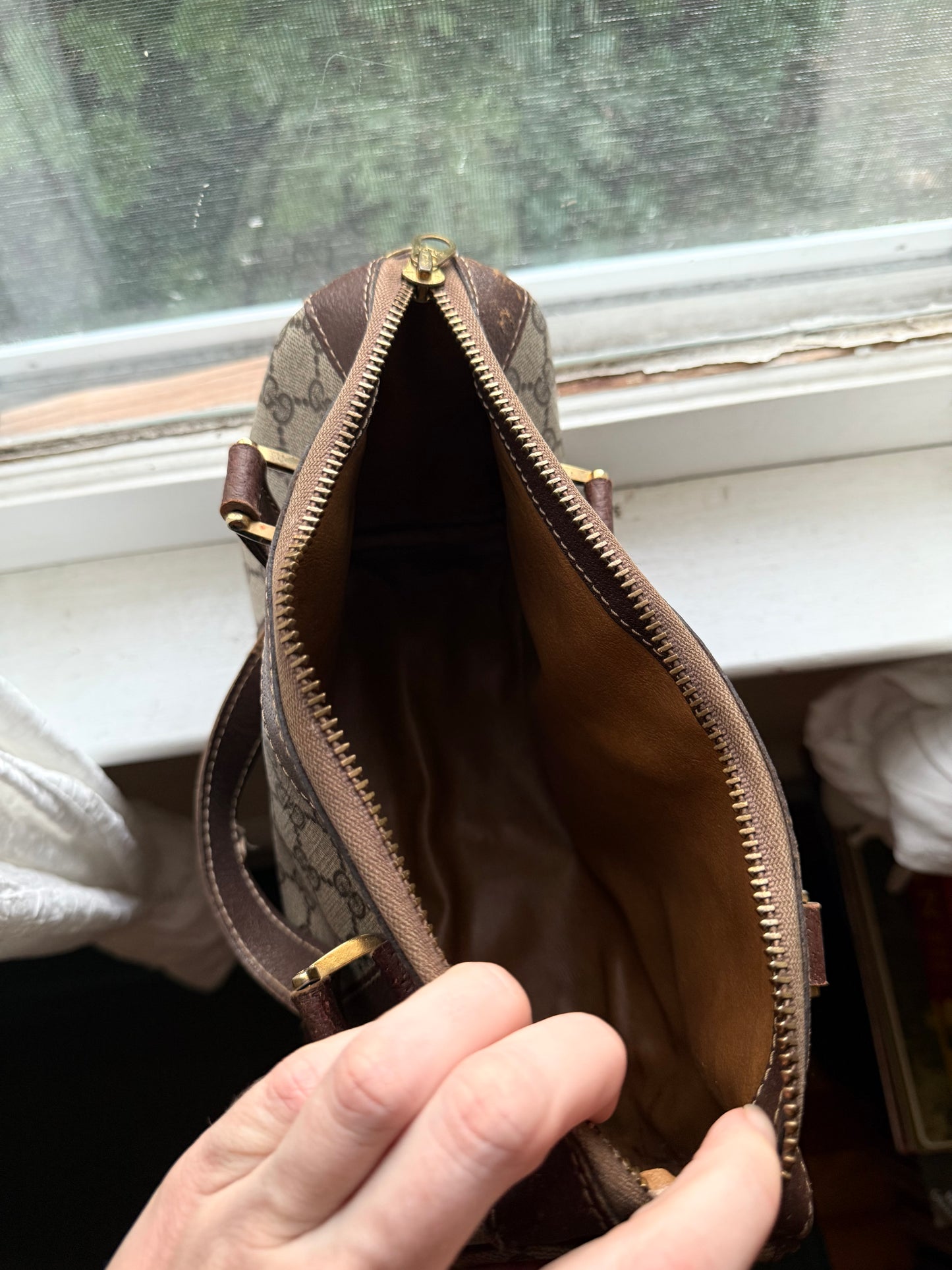 1970s/1980s Gucci GG Monogram Boston Bag