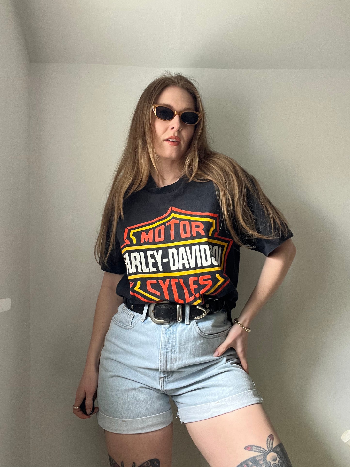1990s Harley Classic Emblem Tee L