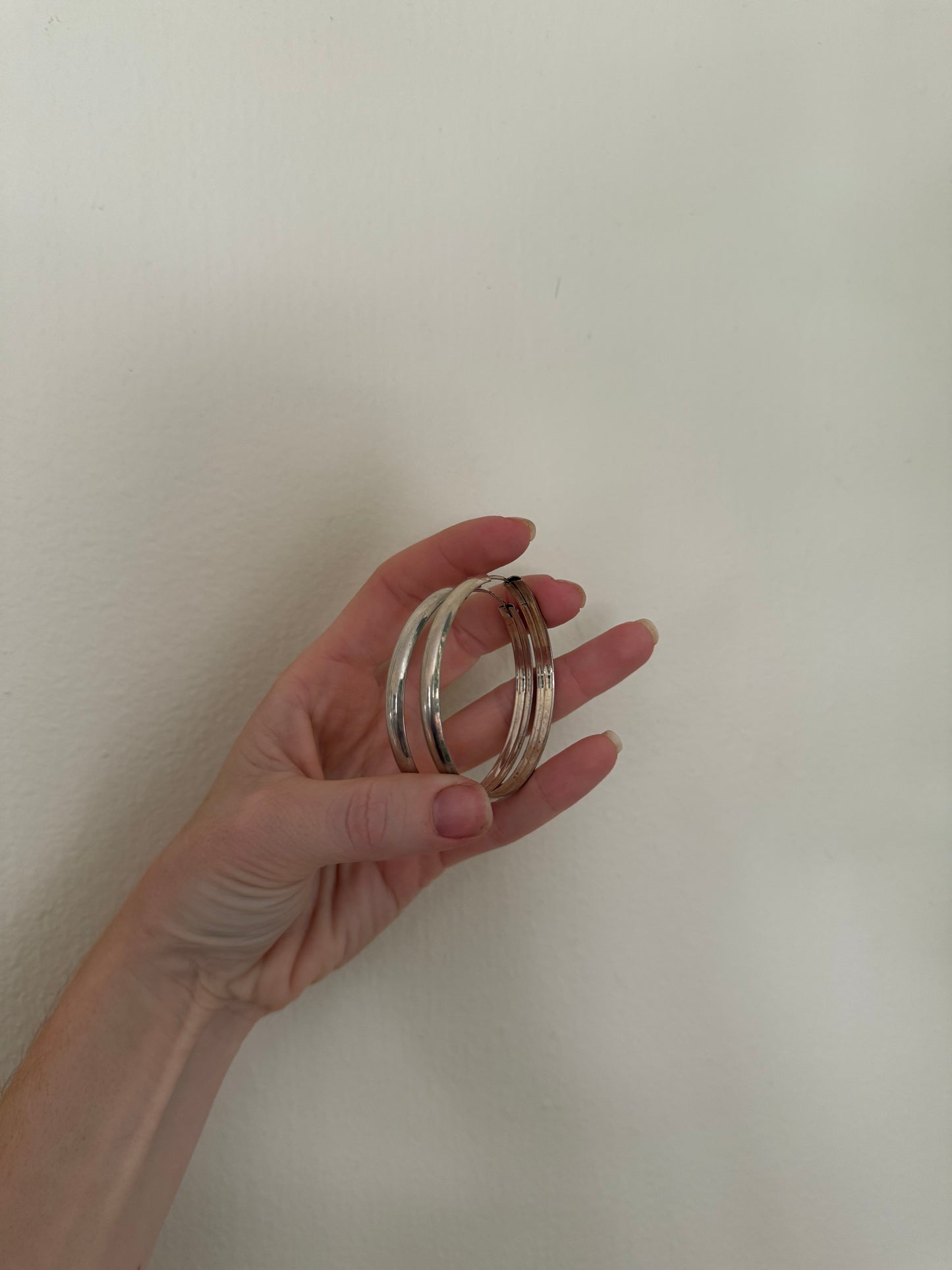 Big Beautiful Silver Hoops