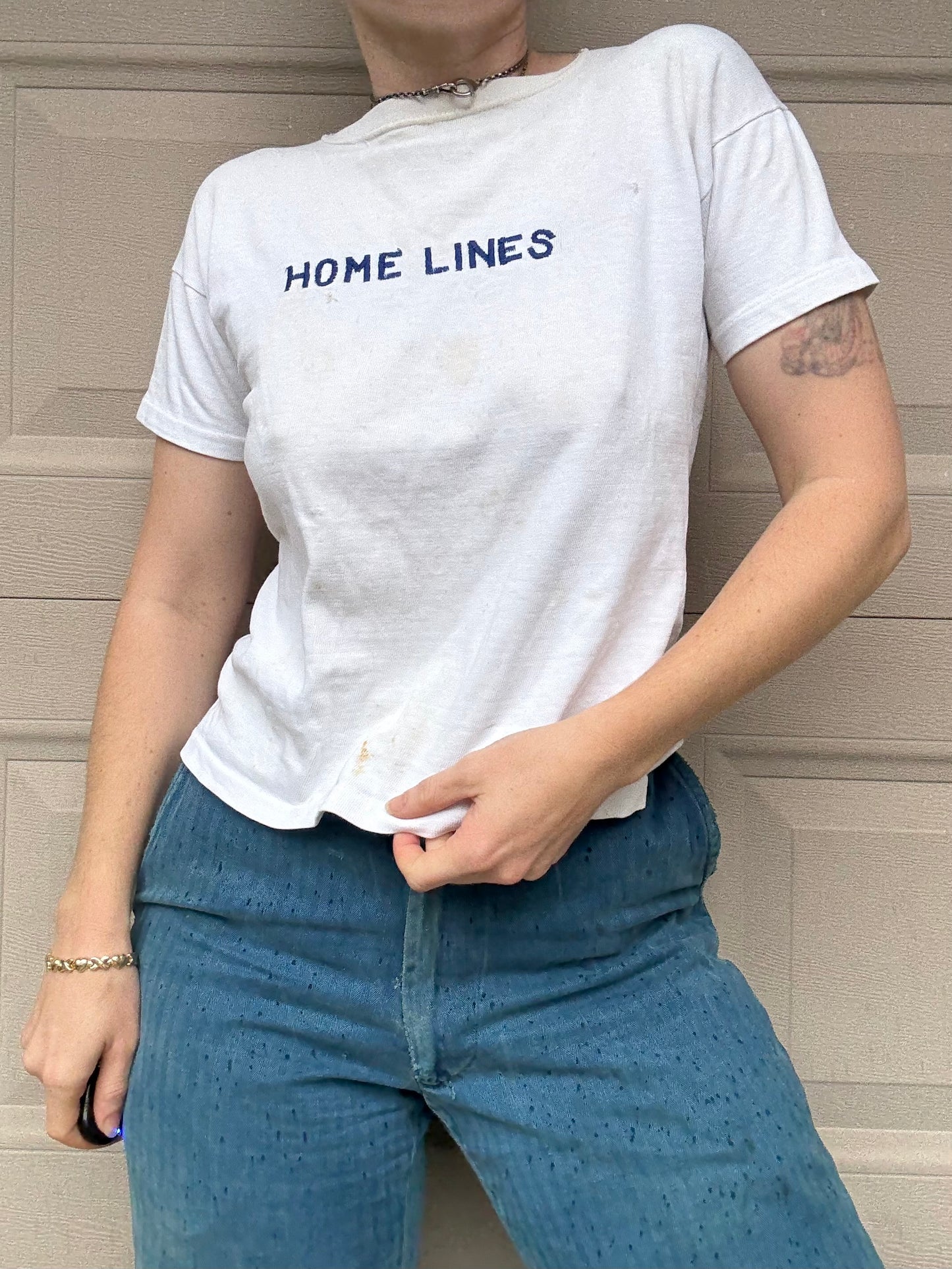 1970s Embroidered Home Lines Tee