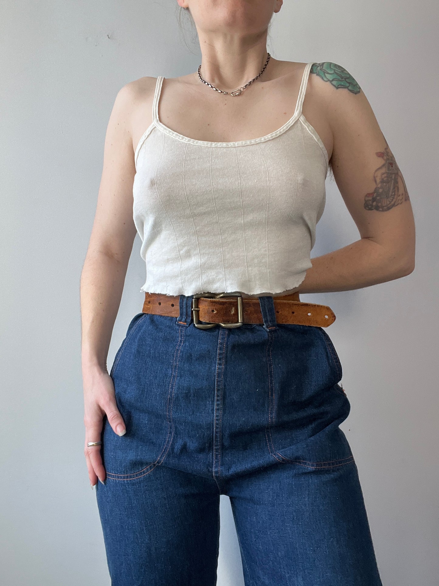 Vintage 1950s Side Zip Jeans 29”