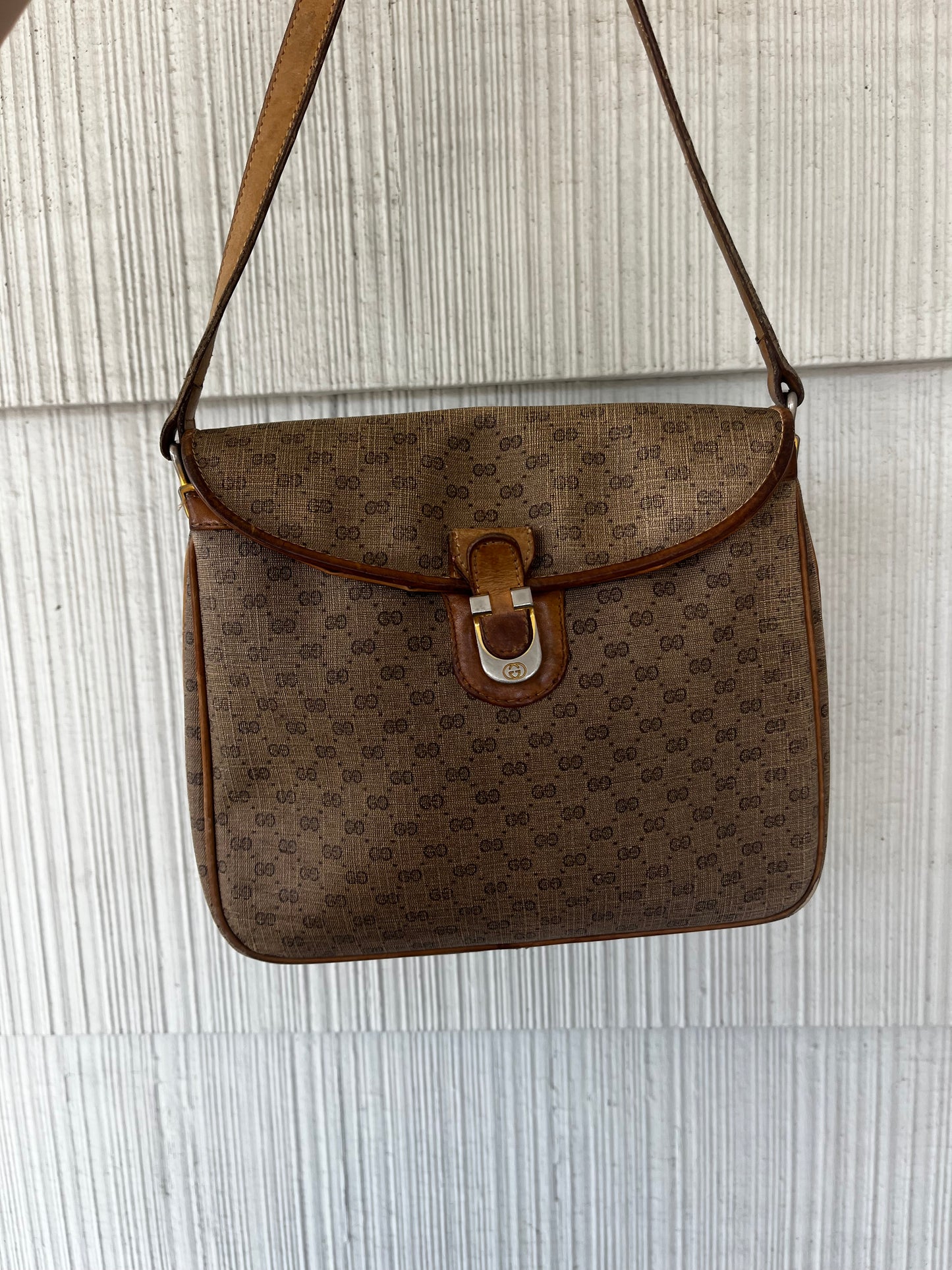 Vintage 1980s Gucci Crossbody Purse Guccissima