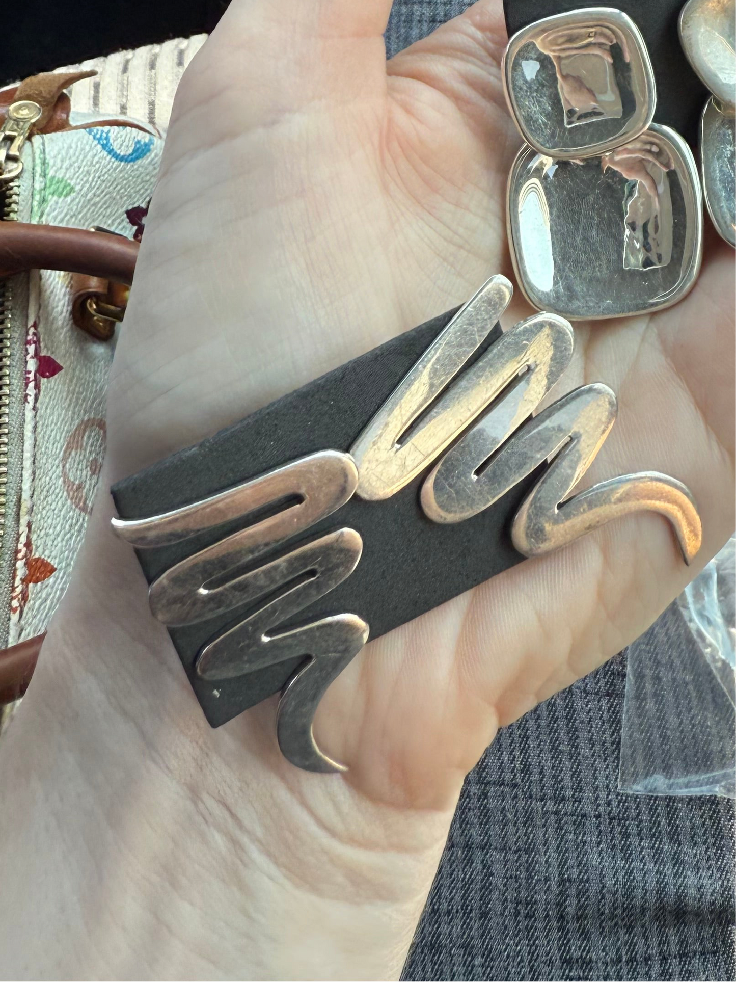 Silver 925 Squiggly Earrings
