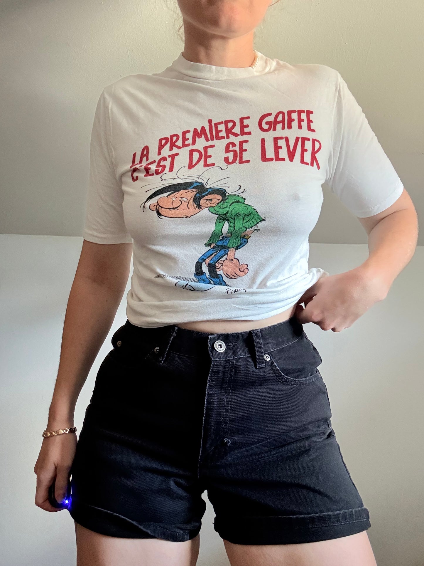 Gaston Lagaffe Comic Strip Tee 1970s S/M