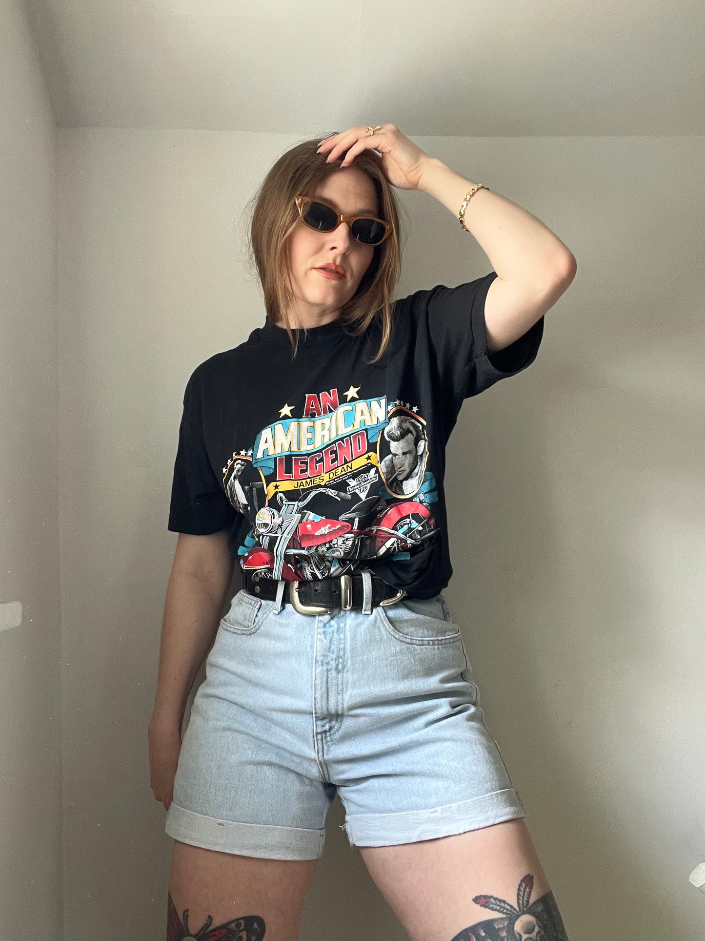1980s James Dean Harley Tee M