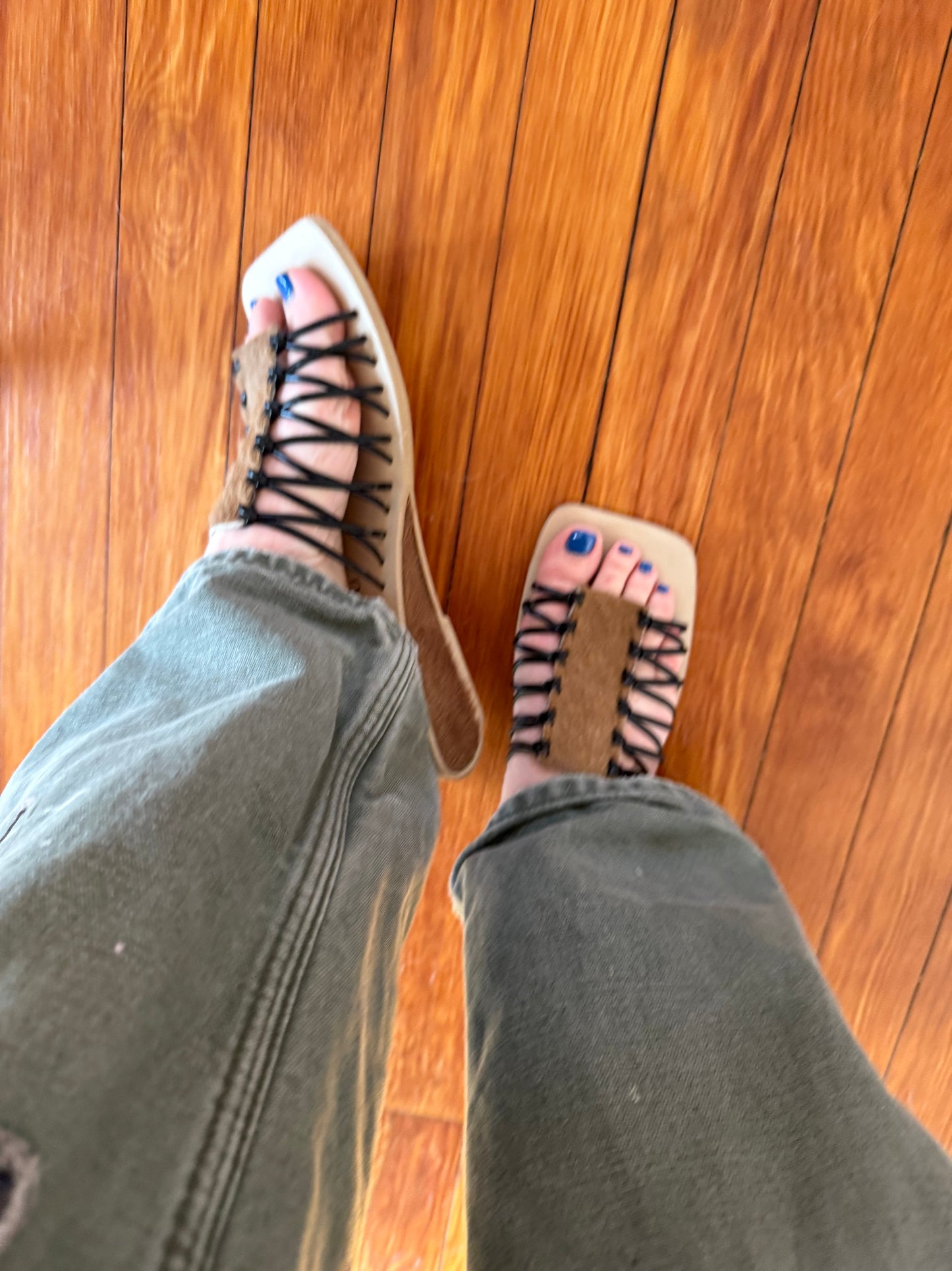 Hair on Hide & Leather Sandals