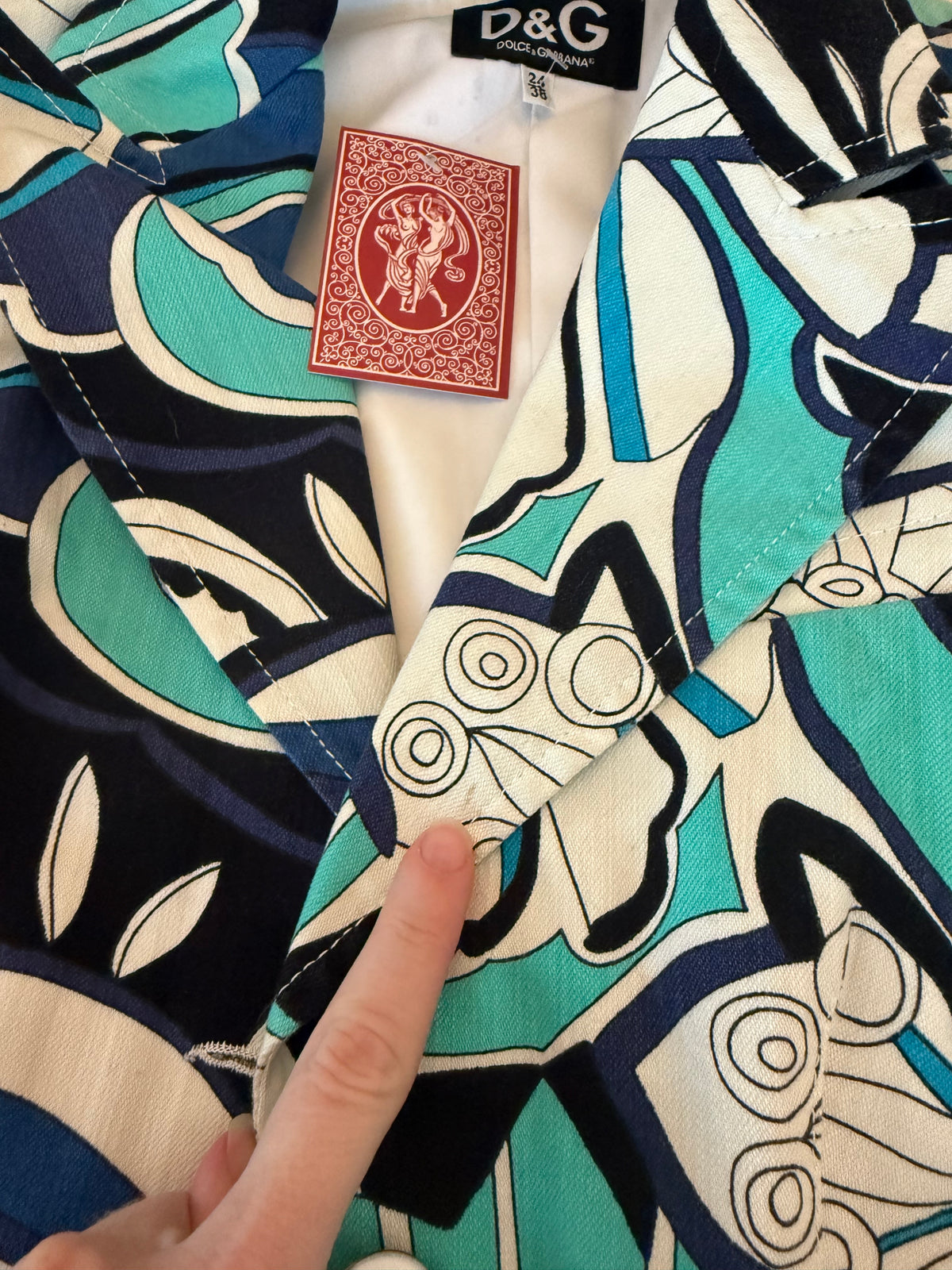 Y2K Dolce & Gabbana Blue 100% Cotton Blazer