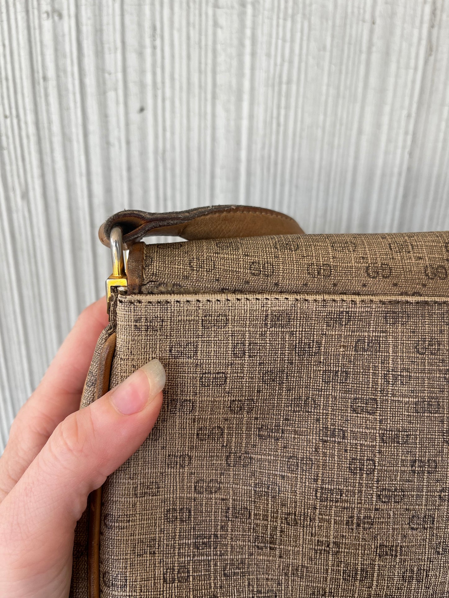 Vintage 1980s Gucci Crossbody Purse Guccissima