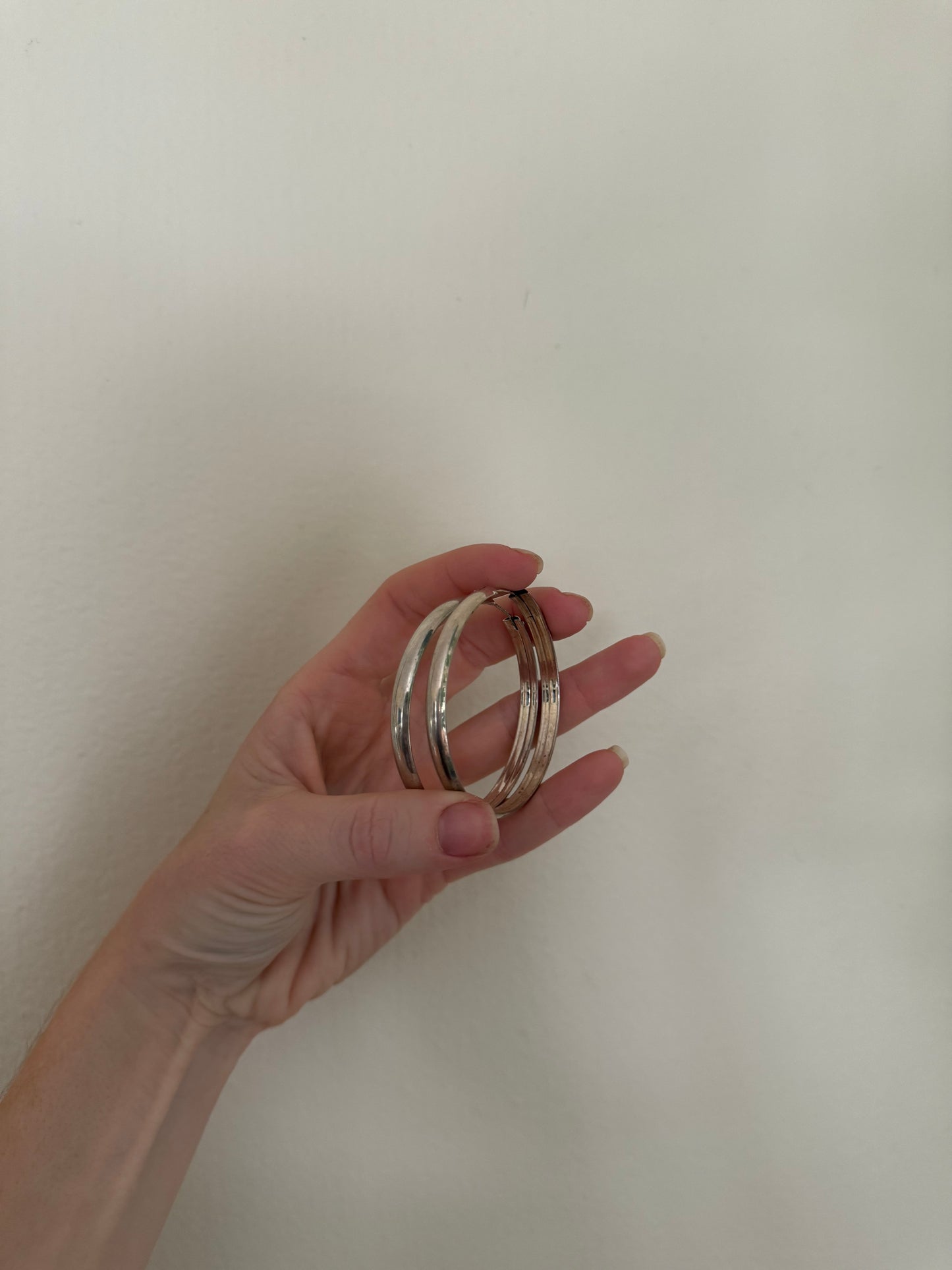 Big Beautiful Silver Hoops