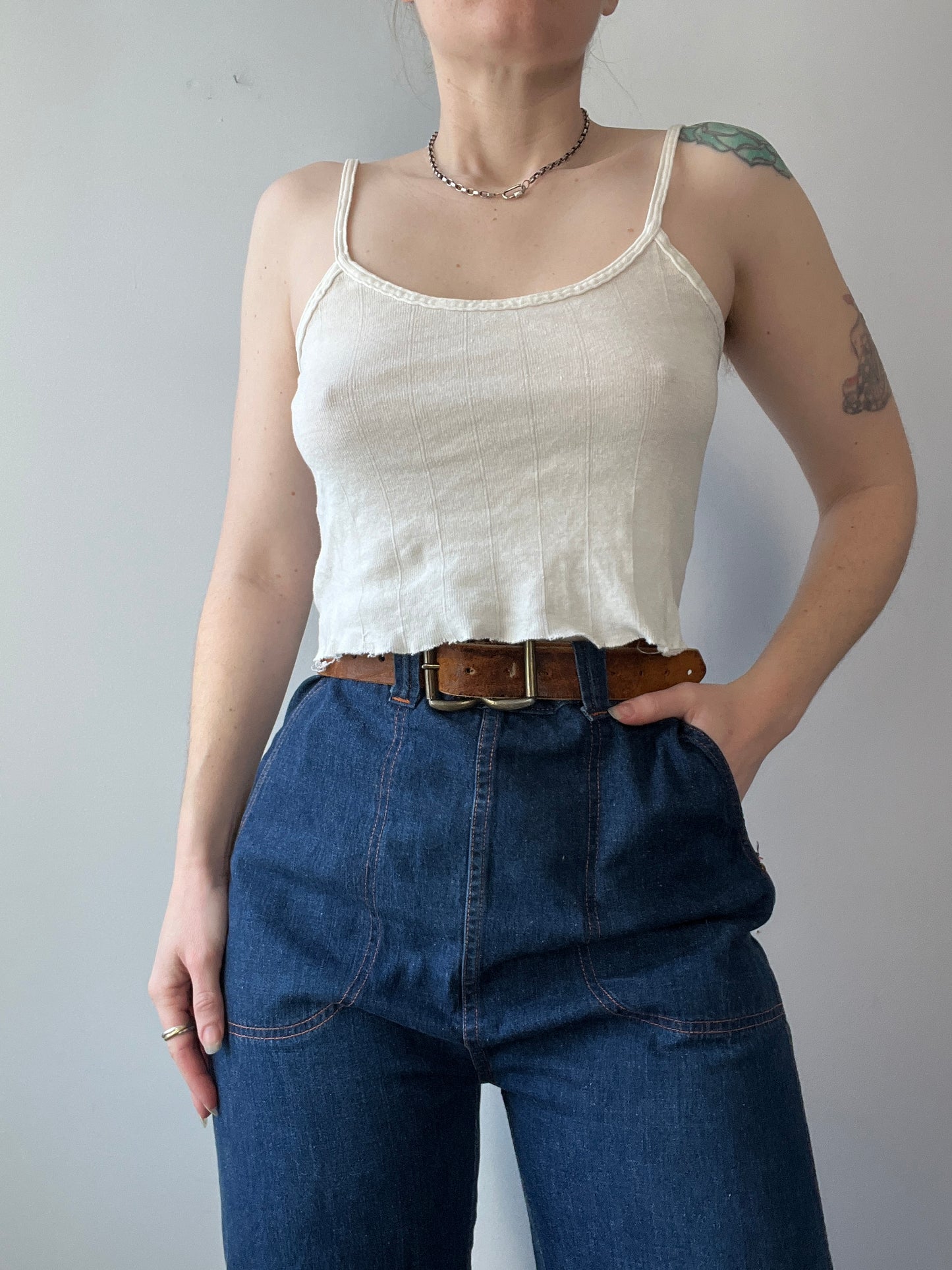 Vintage 1950s Side Zip Jeans 29”