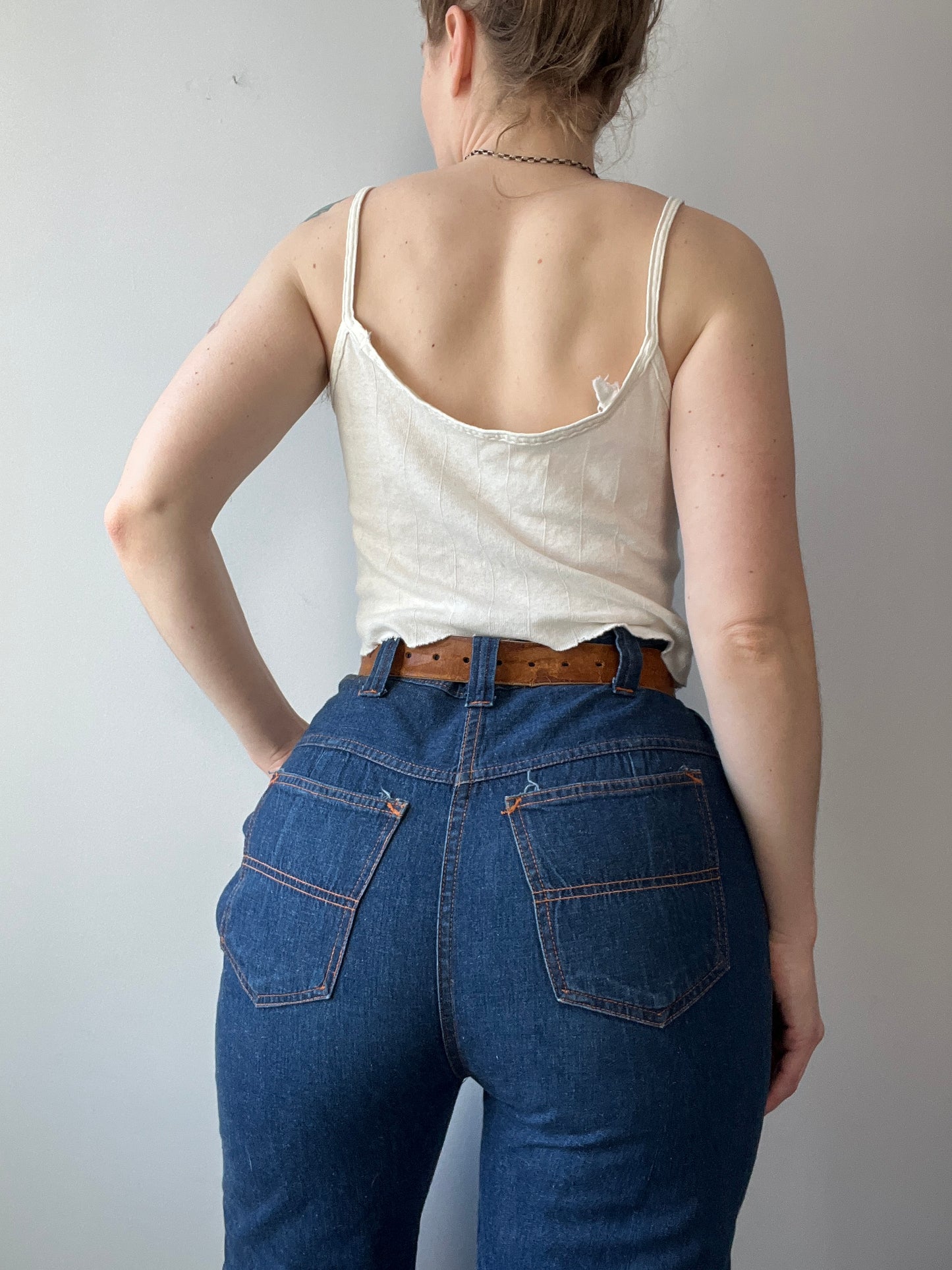 Vintage 1950s Side Zip Jeans 29”
