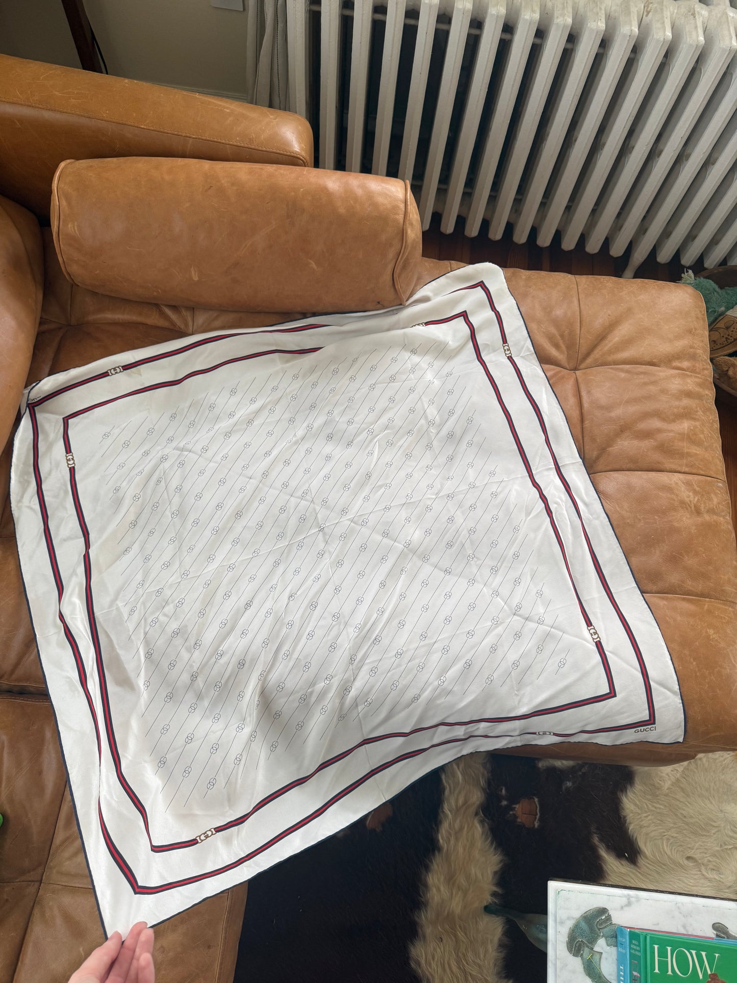 Vintage Gucci Silk Hand Rolled Scarf
