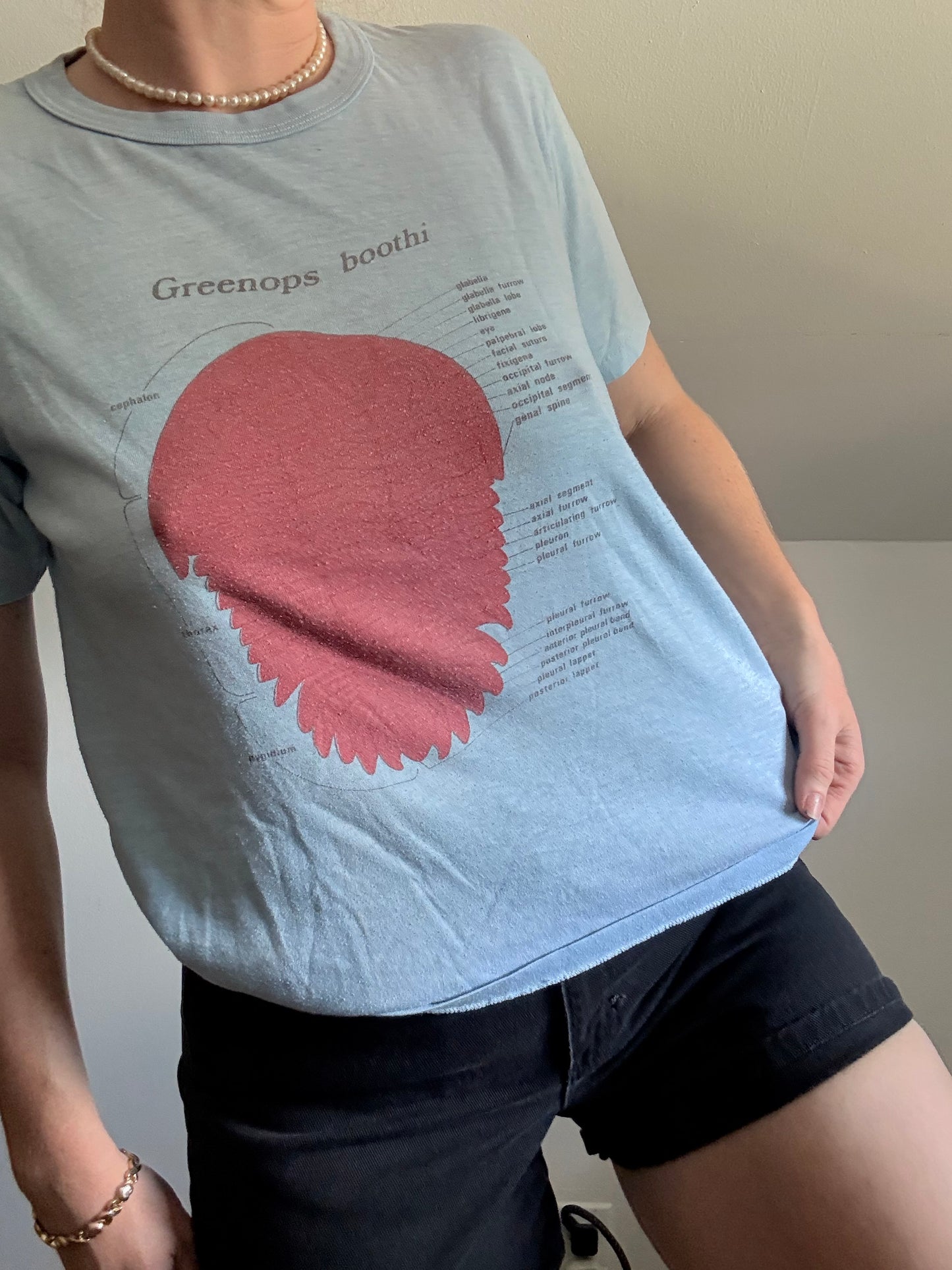 1970s Fossil Blue Tee M/L Greenops Boothi