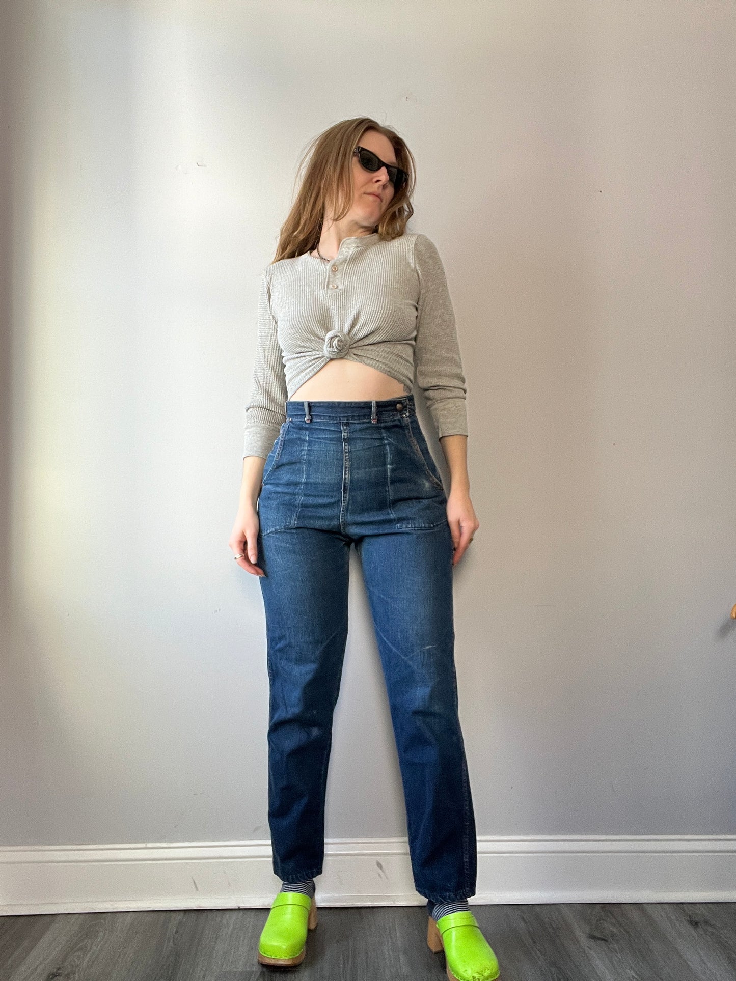 Vintage 1940s 1950s Side Zips 27”/28”