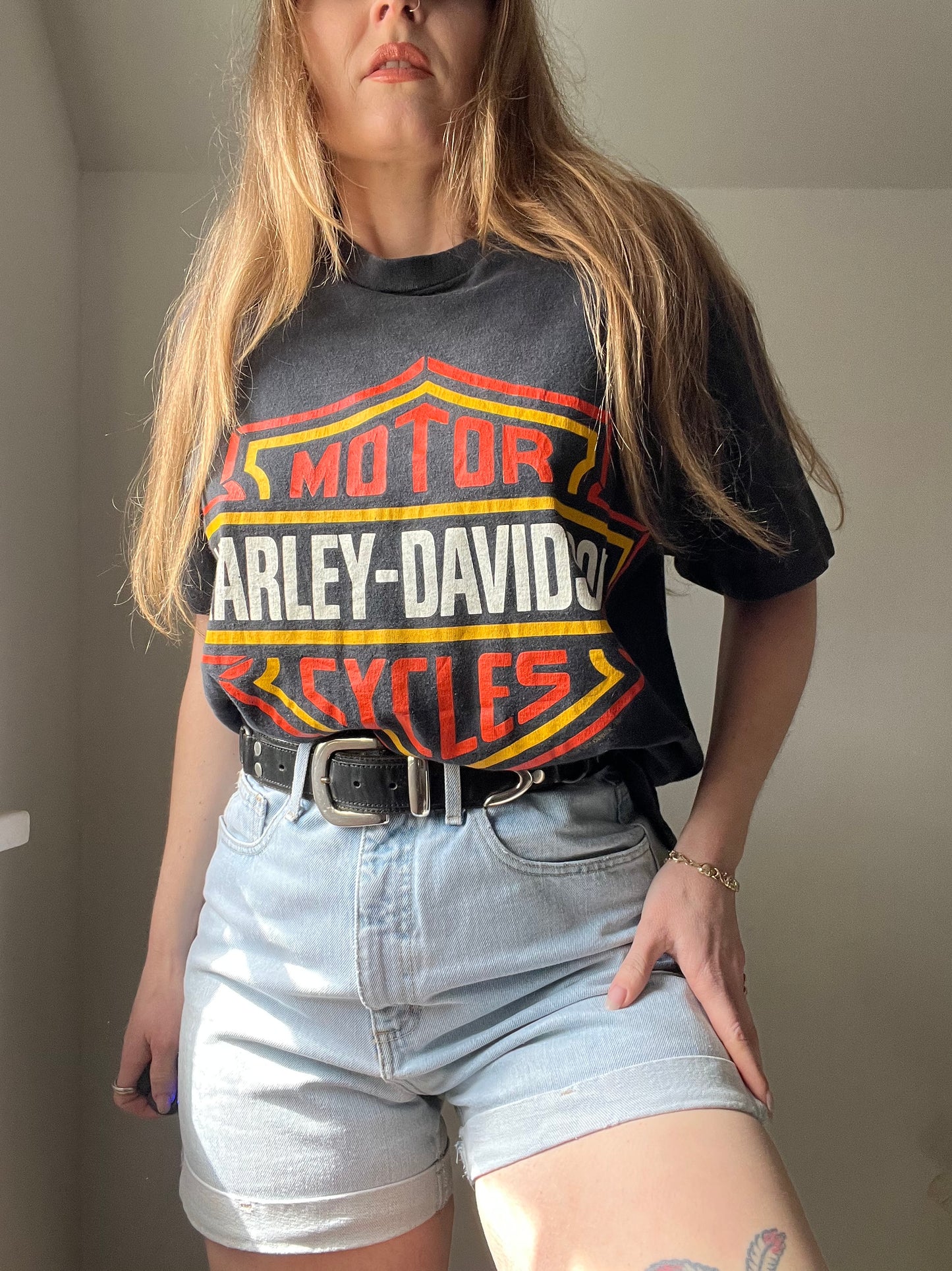 1990s Harley Classic Emblem Tee L
