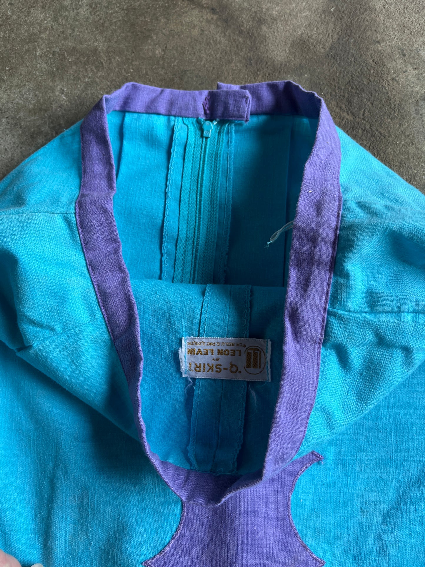 1970s Blue and Purple Skort 26”