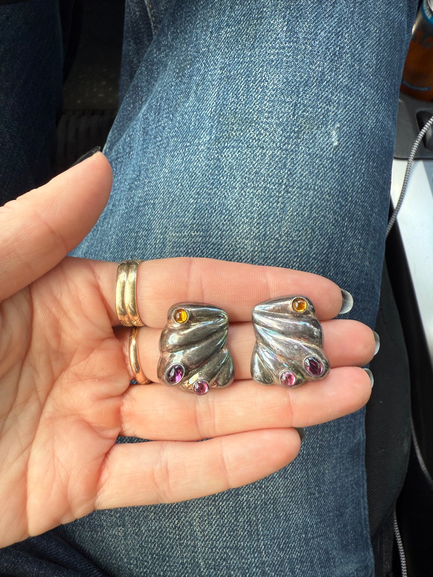 Sterling Earrings with Stones