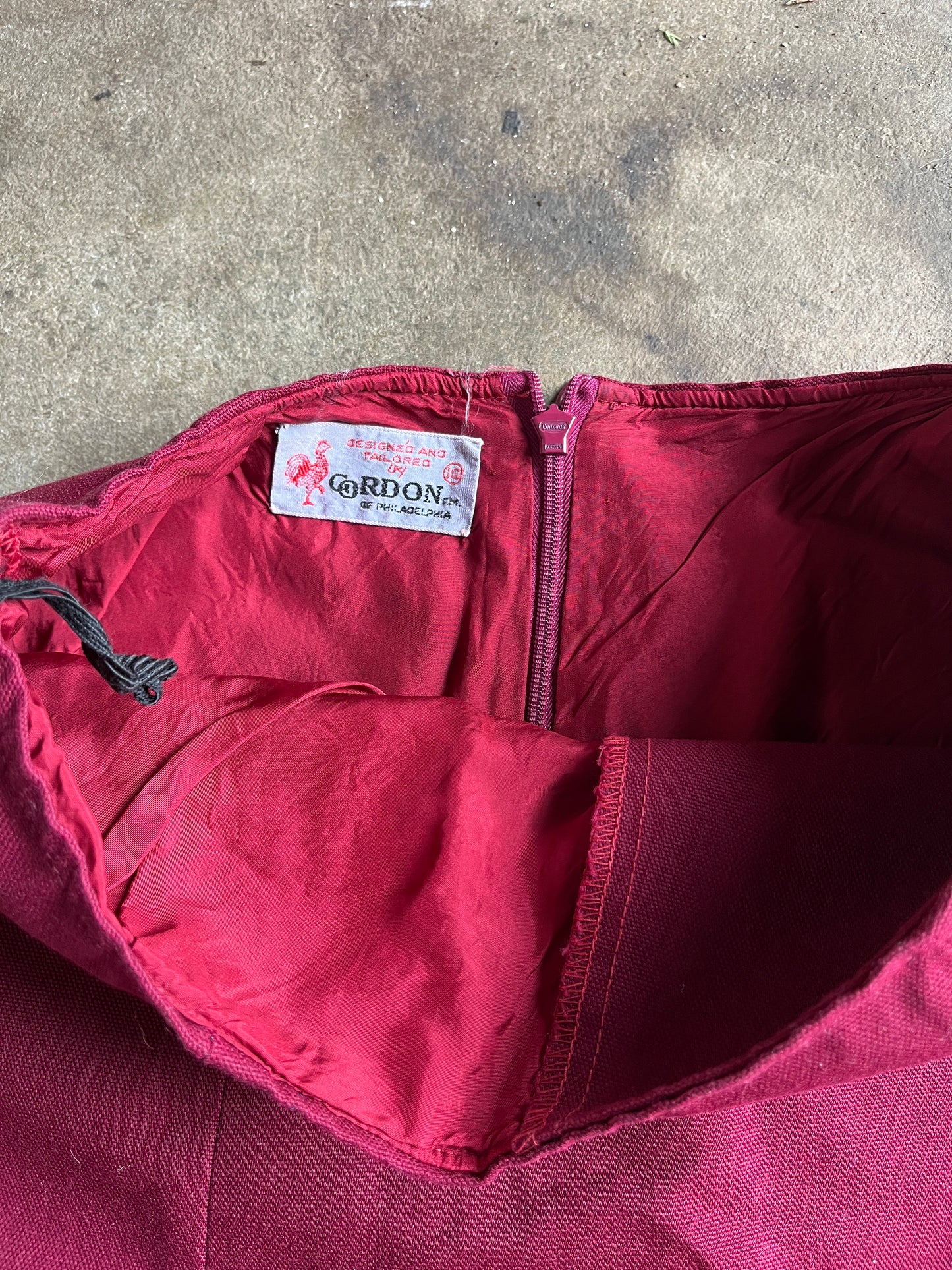 Burgundy 1970s Mini Skort