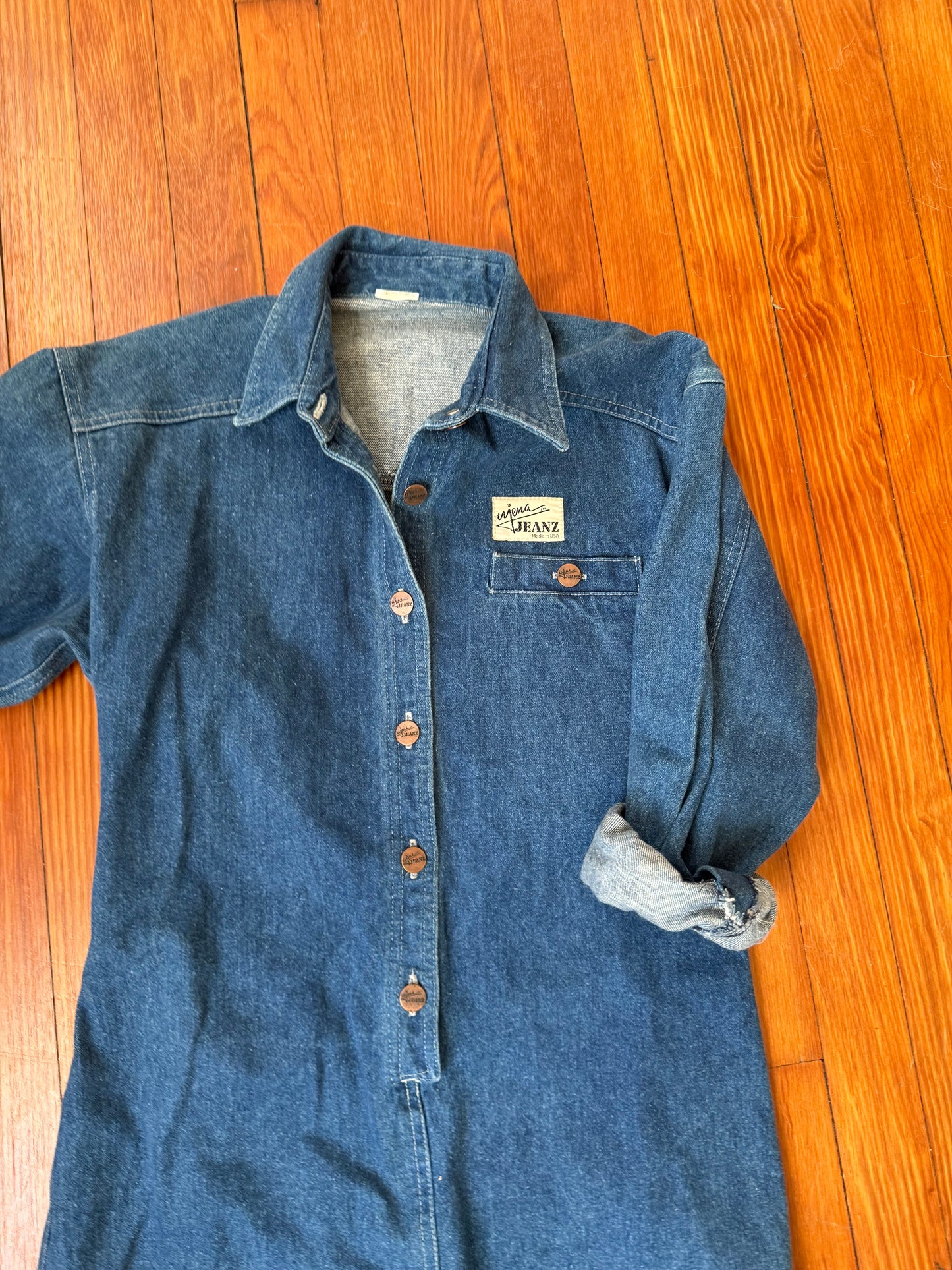 1980s Cotton Denim Romper