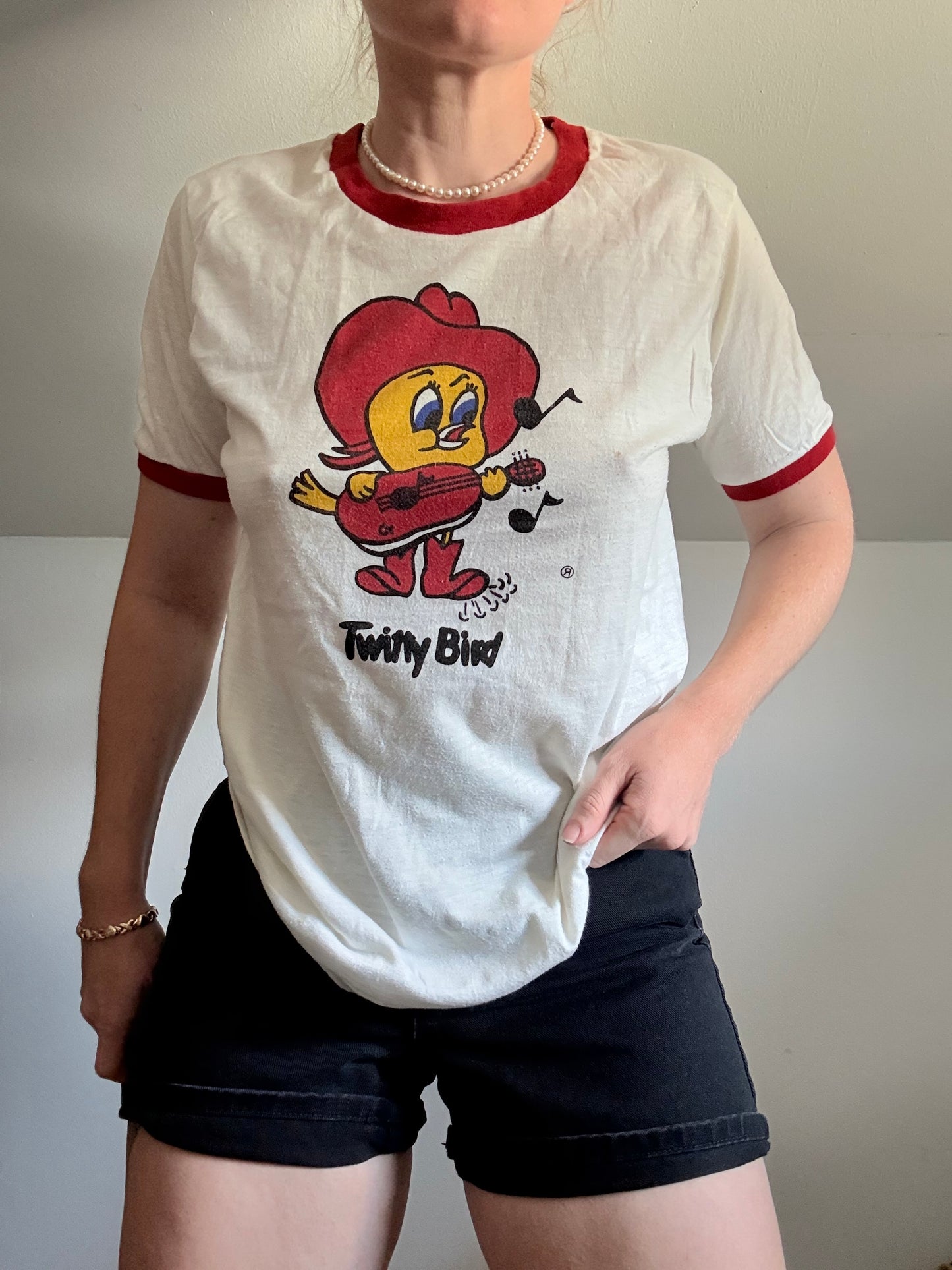 1970s Twitty Bird Conway Twitty Raglan Tee M/L