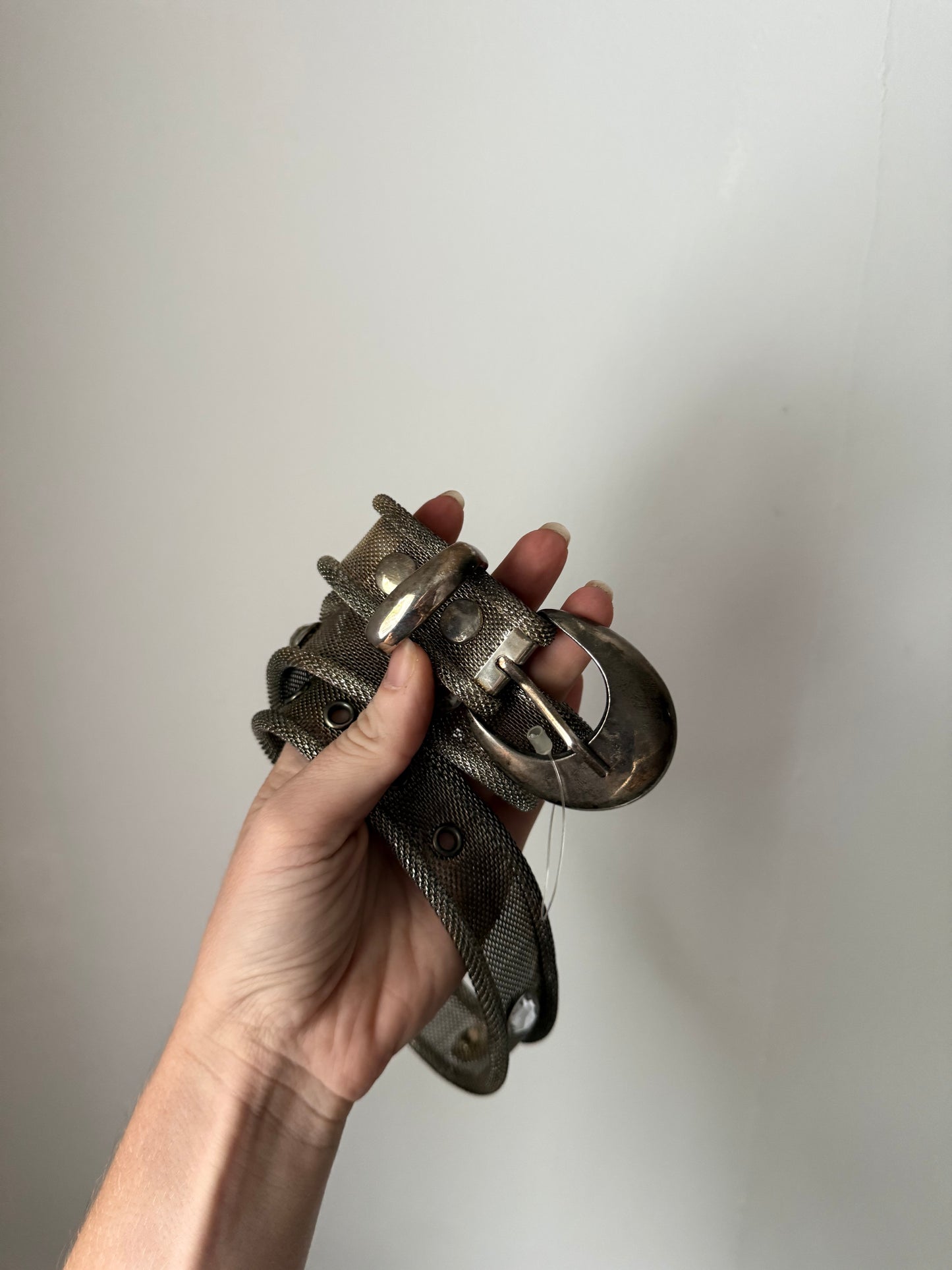 Metal 1980s Silver Belt
