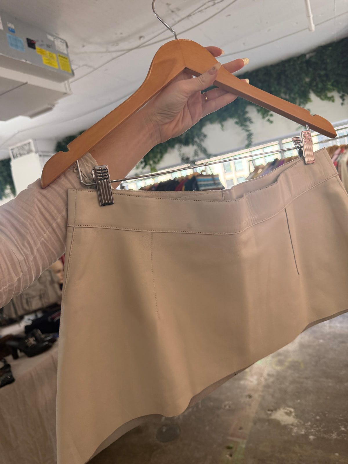 Celine Leather Mini Skirt