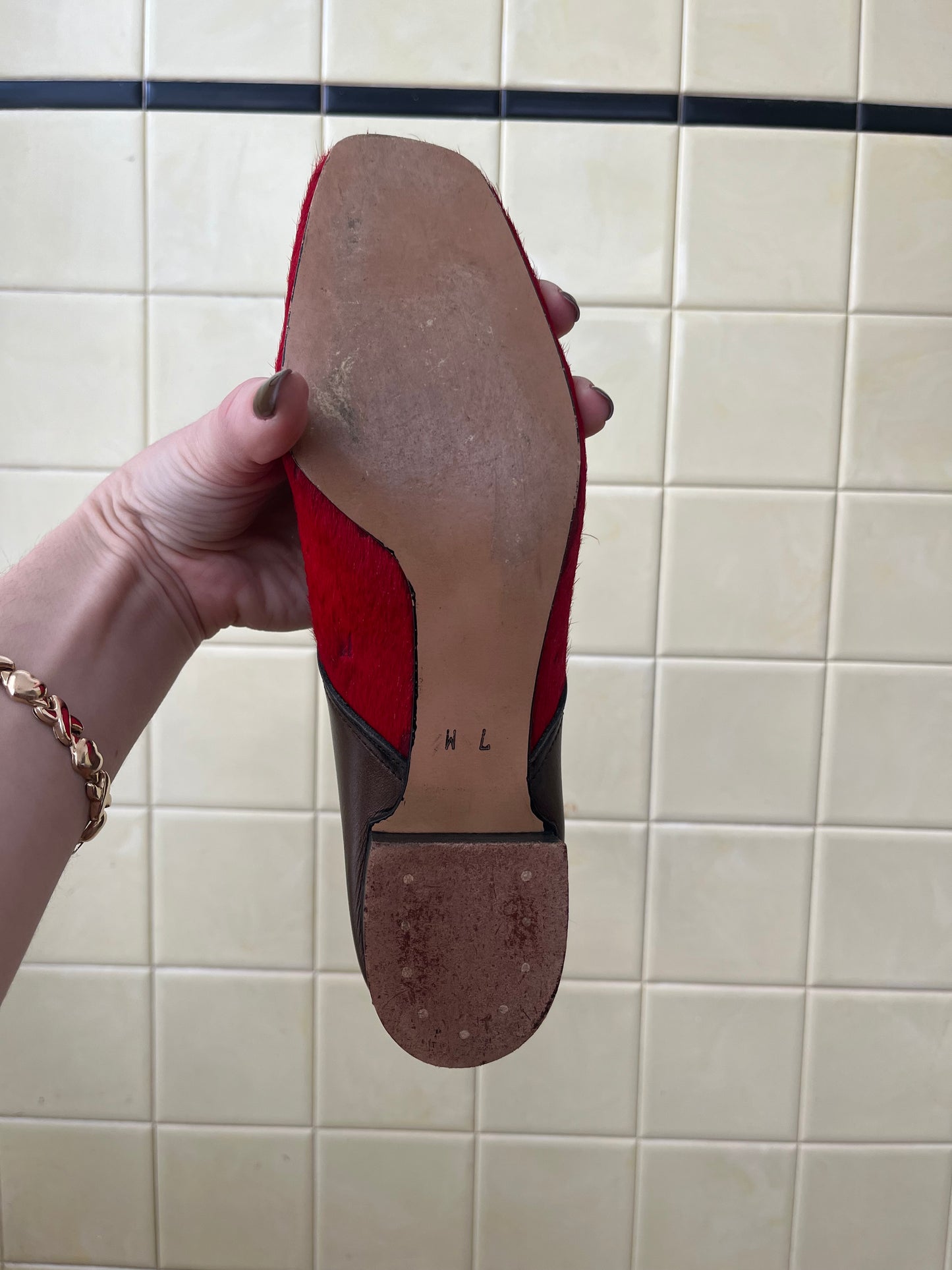 1970s Beehive Brand Hair on Hide Shoes Size 7