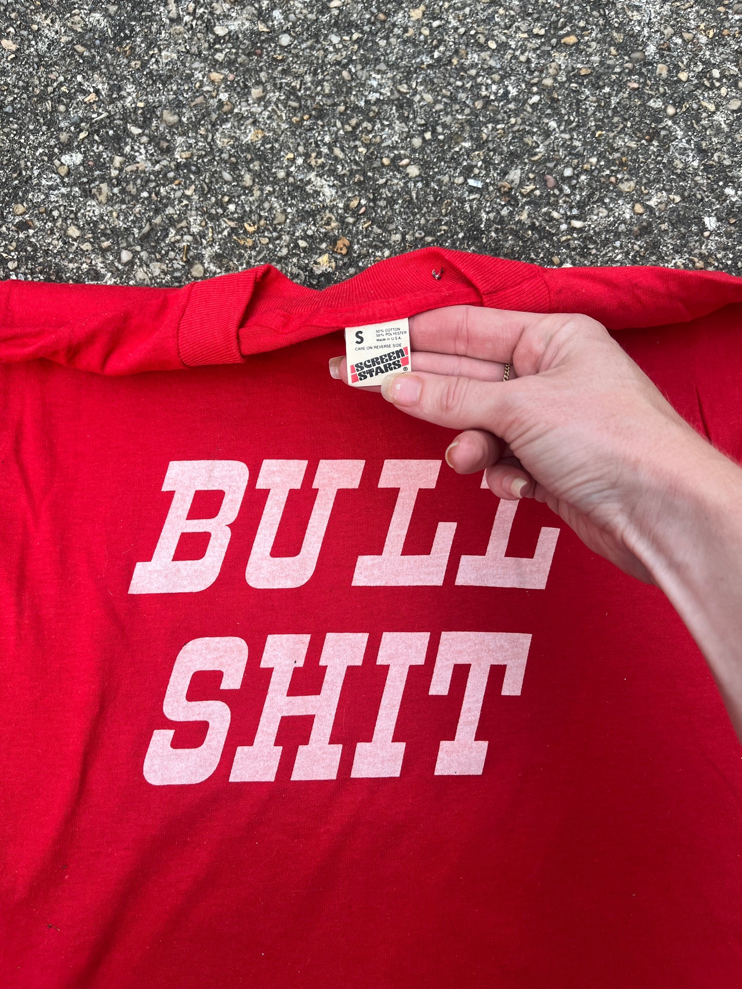 Vintage Printed Bull Shit Tee S/M