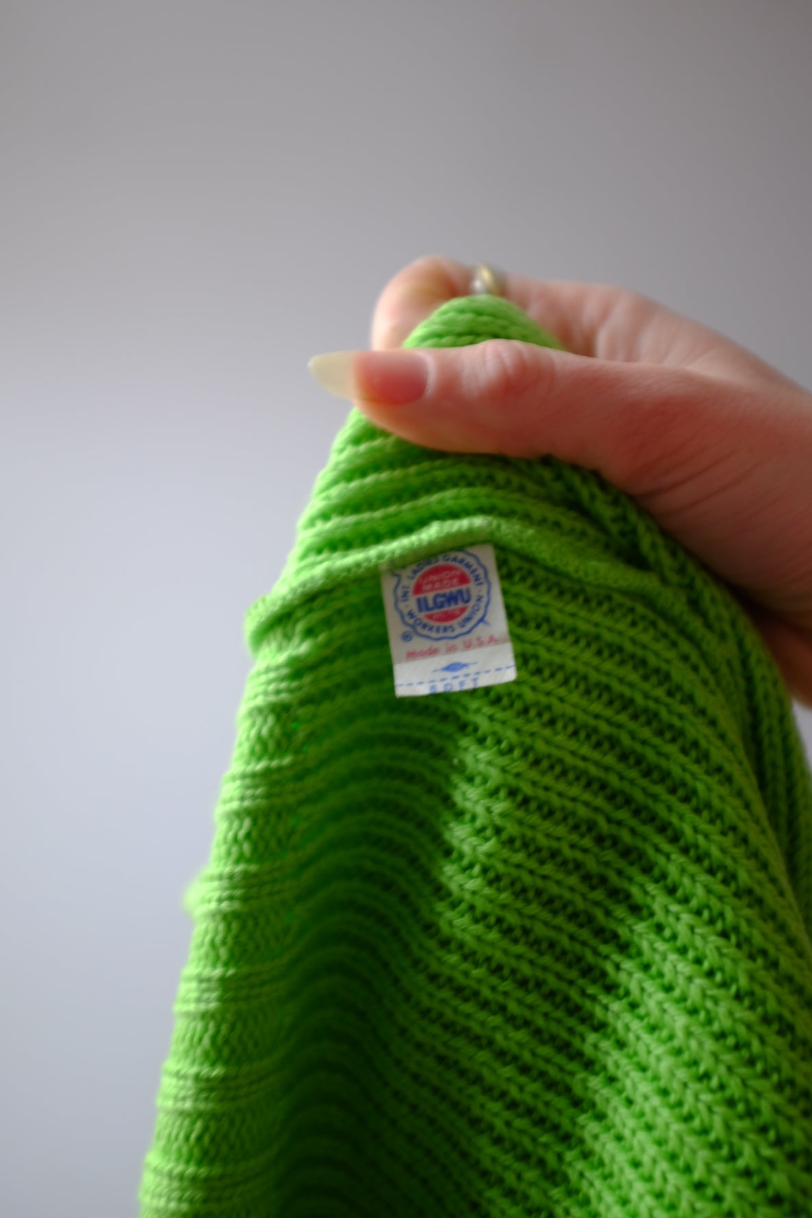 1960’s Lime Green Cropped Cardigan S