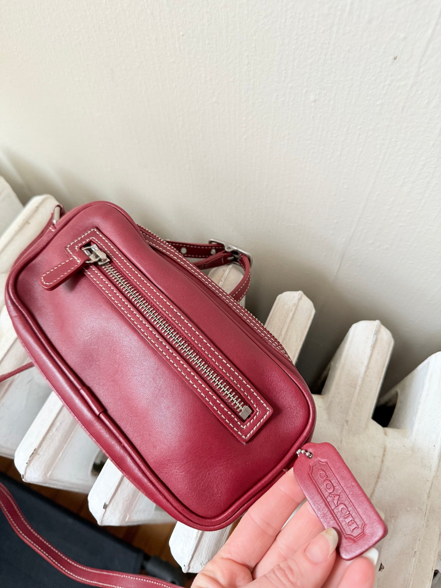Pristine Red Small Coach Bag 2002 9589