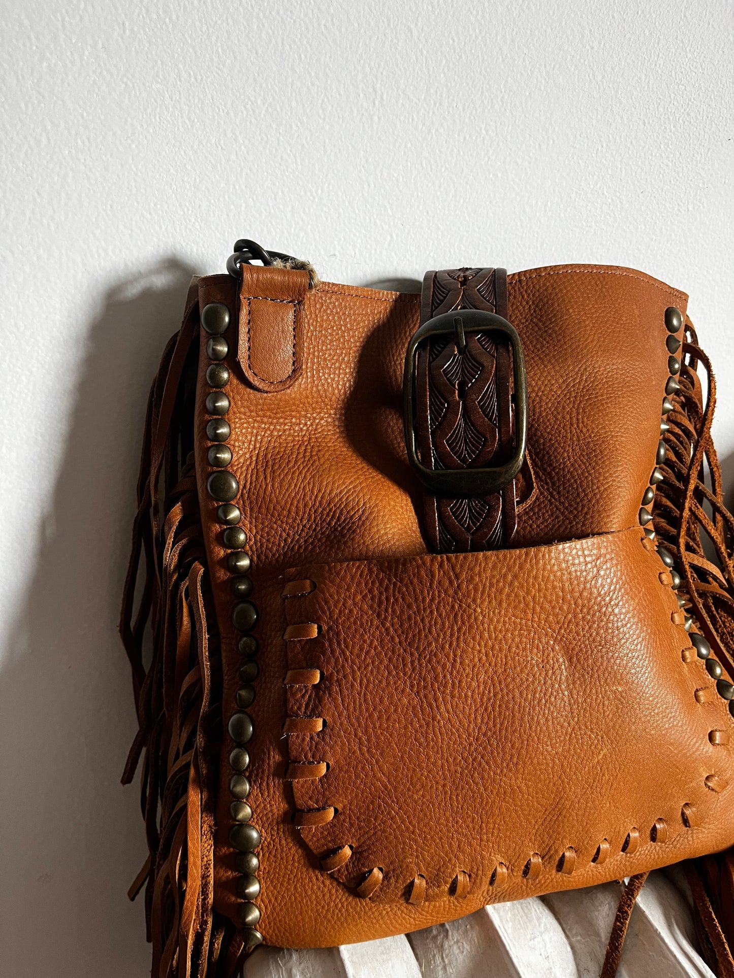Suede and Fringe McFadin Purse