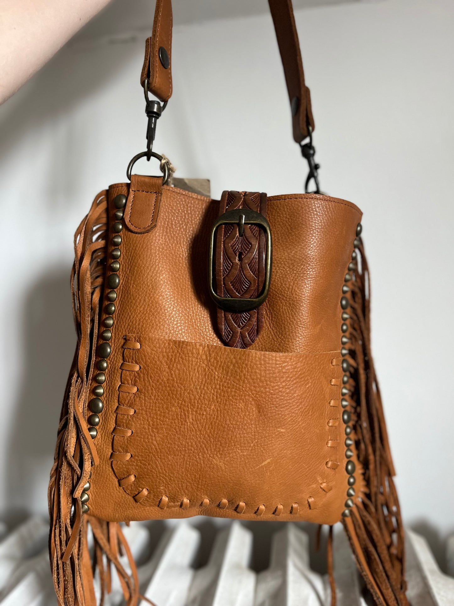 Suede and Fringe McFadin Purse
