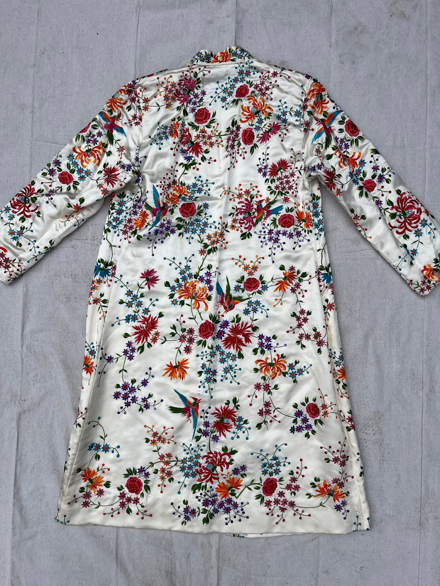 Antique Hand Embroidered Silk Plum Blossoms Chinese Jacket